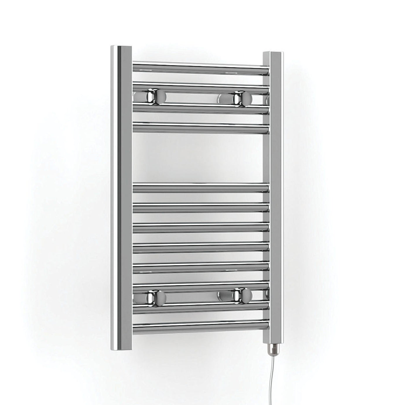 Terma Electric Towel Rail Radiator Flat Chrome Bathroom Warmer (H)600x(W)400mm - Image 4