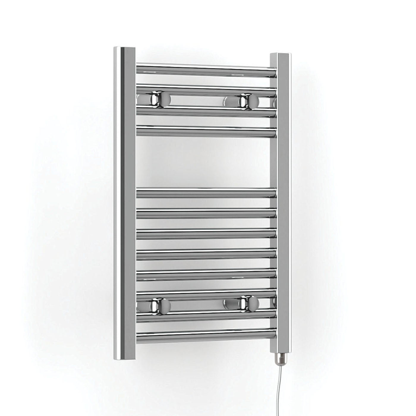 Terma Electric Towel Rail Radiator Flat Chrome Bathroom Warmer (H)600x(W)400mm - Image 4