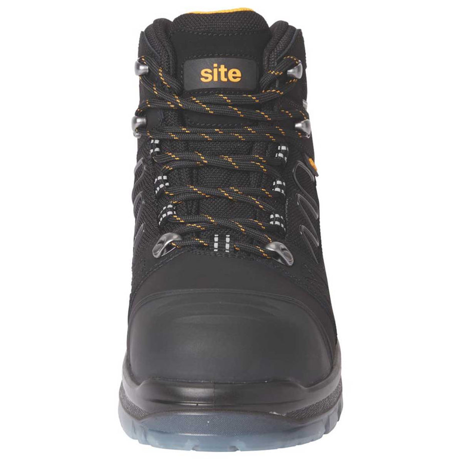 Site Mens Safety Boots Comfort Black Leather Waterproof Steel Toe Size 10 - Image 3