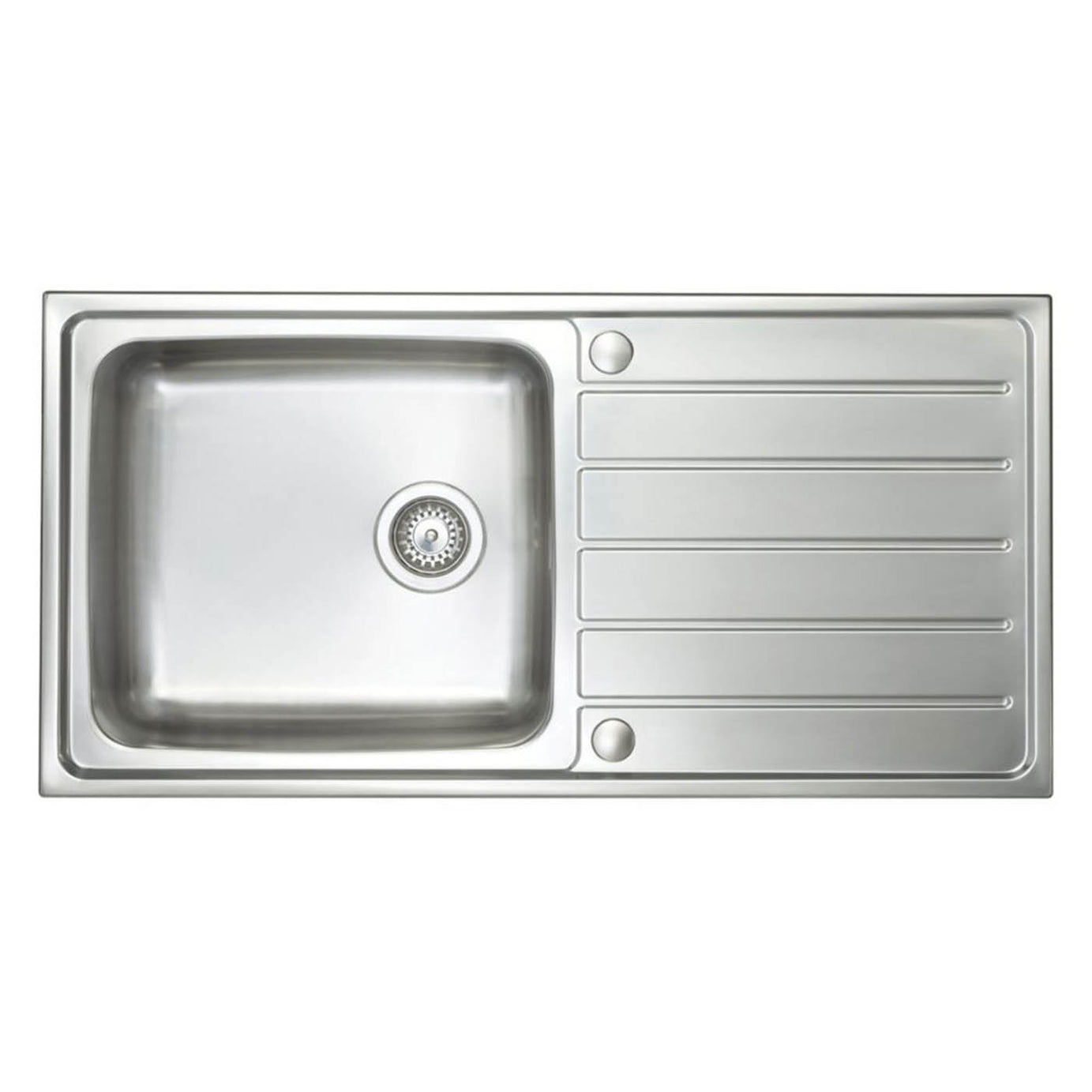 Carysil Kitchen Sink 1 Bowl Stainless Steel Inset Reversible Drainer Waste - Image 2