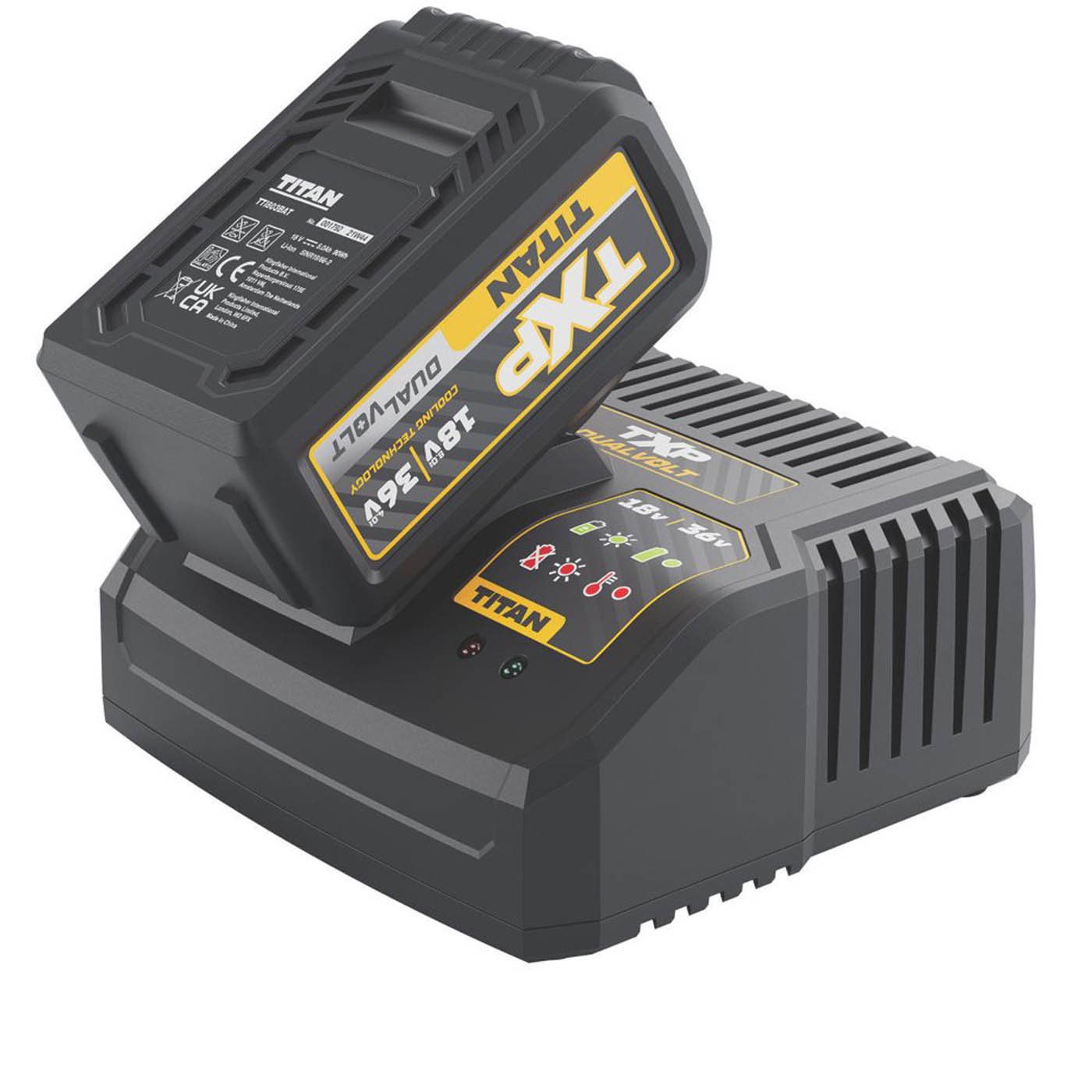 Titan Battery And Charger Set TTT1240BAT/TTB1242CHR 18/36V 4.0/8.0Ah Li-Ion TXP - Image 1
