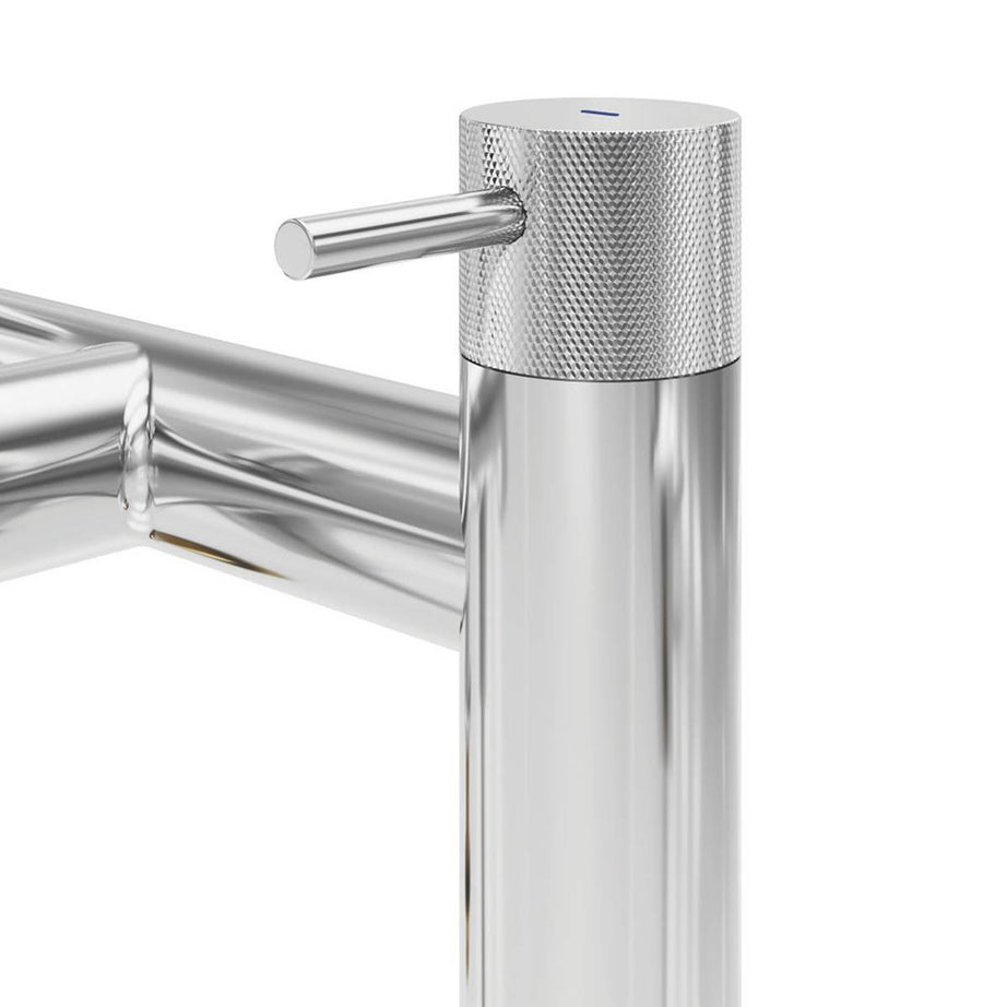 Swirl Shower Mixer Tap Chrome Brass Dual Control Round Deck Mounted Modern 185mm - Image 5