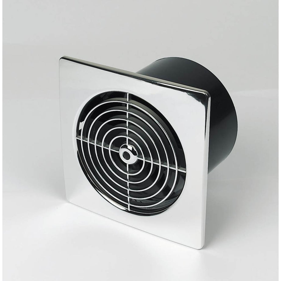 Manrose Kitchen Extractor Fan Axial LP150STC Wall Ceiling Timer Chrome 15cm 240V - Image 1
