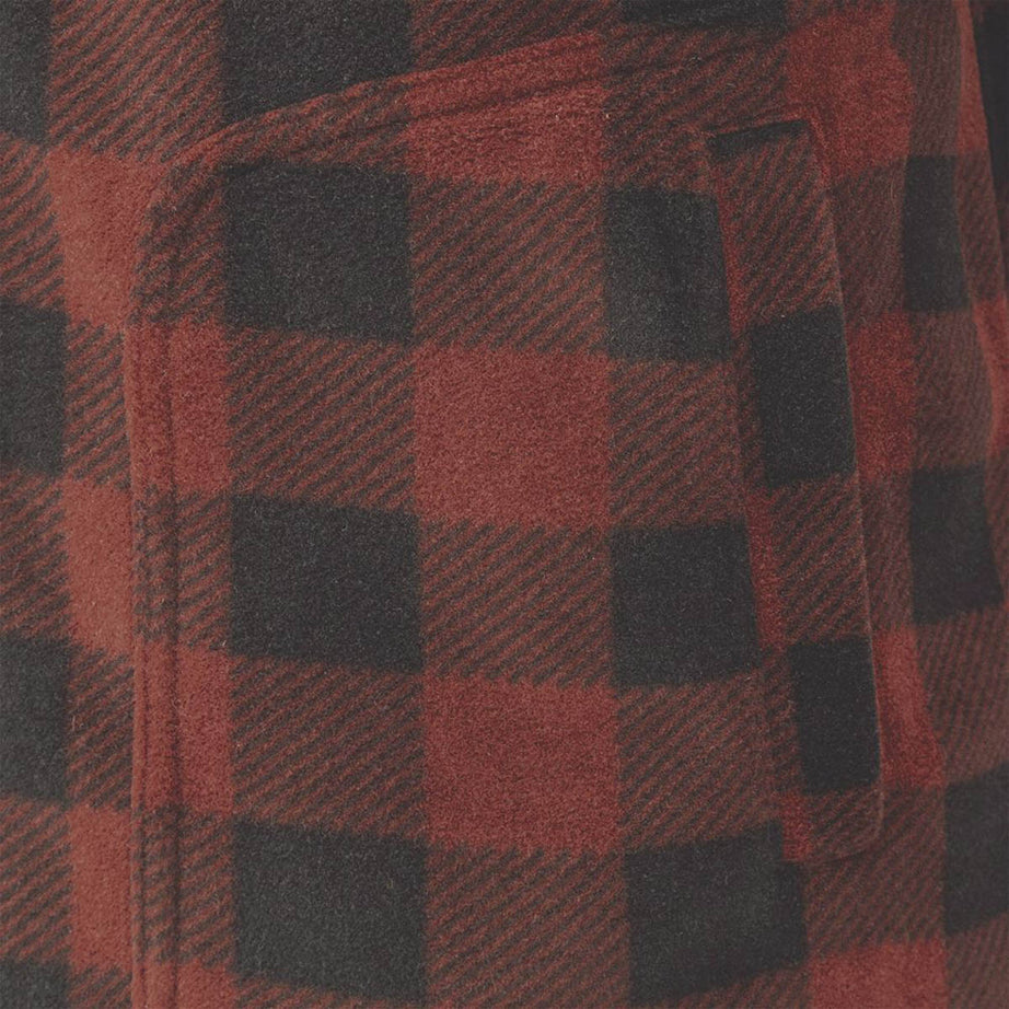 Site Shirt Mens Fleece Jacket Long Sleeve 2 Pockets Red Black Large 50" Chest - Image 6