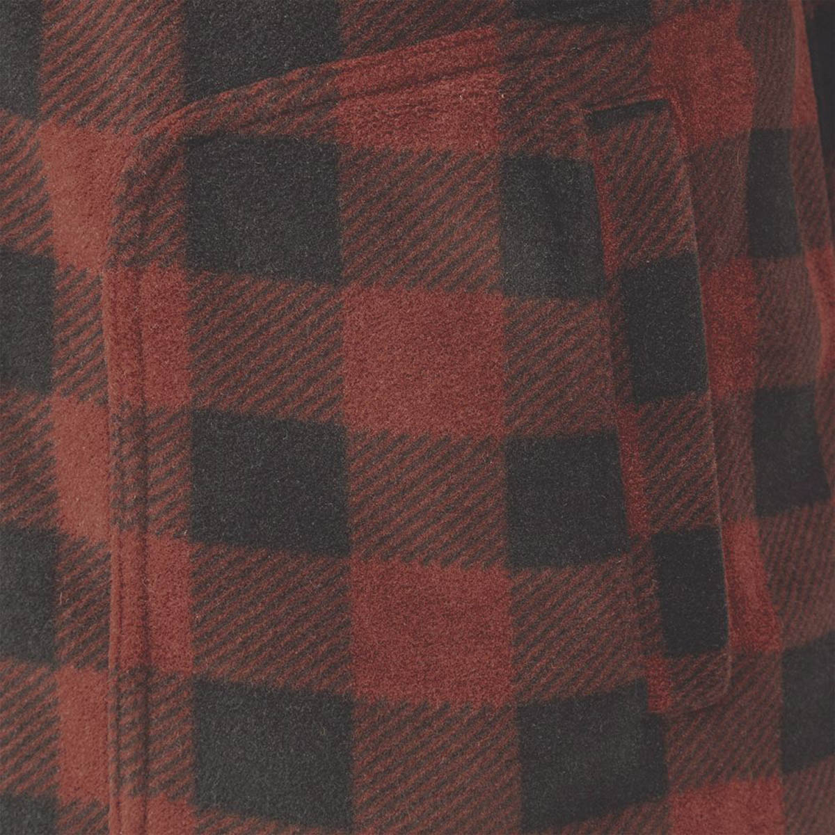 Site Shirt Mens Fleece Jacket Long Sleeve 2 Pockets Red Black Large 50" Chest - Image 6
