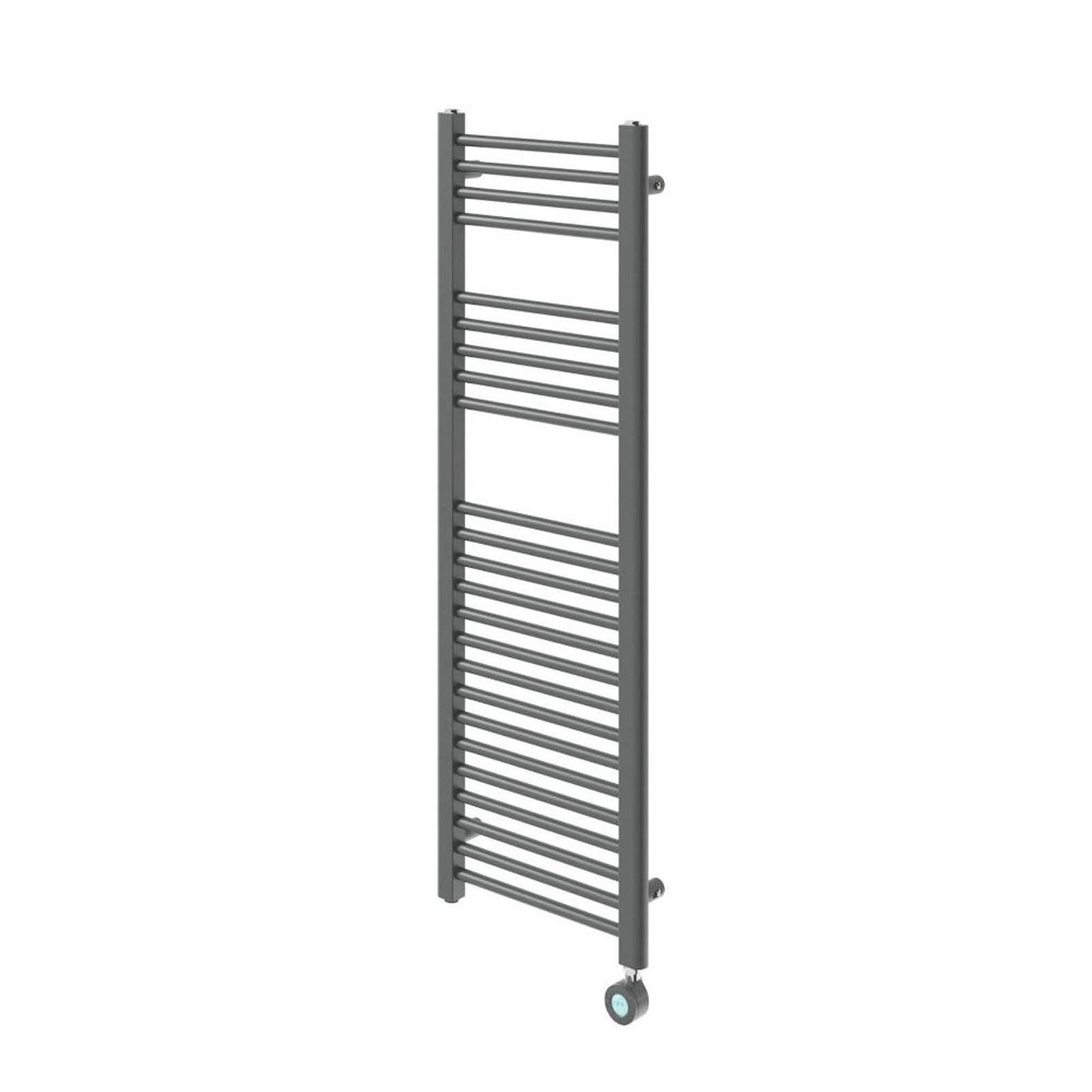 Flomasta Electric Towel Radiator Anthracite Flat Bathroom Warmer H120xW40cm - Image 1