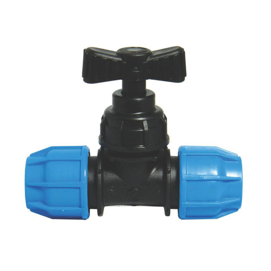FloPlast Stop Cock MDPE Plastic Stopvalve For Ground Cold Water 25mm x 25mm - Image 1