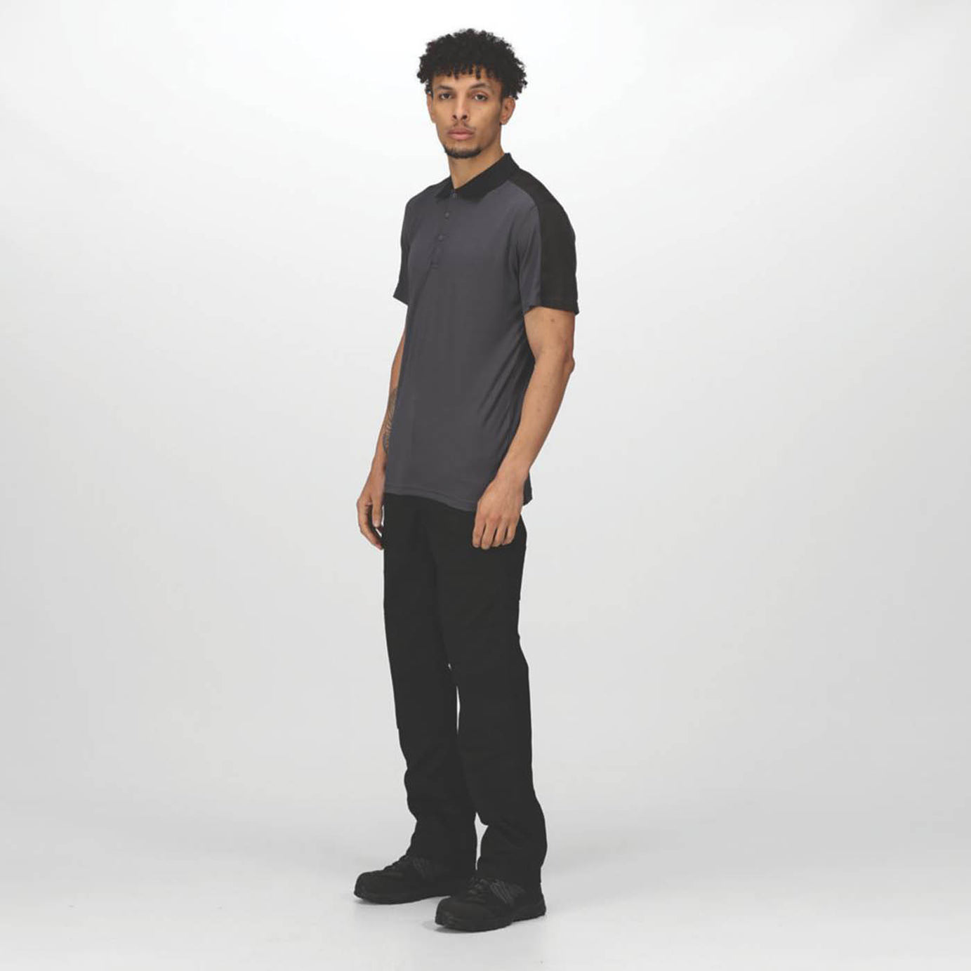 Regatta Work Trousers Mens Pro Cargo Classic Fit Black Multi Pockets 46W 33L - Image 5