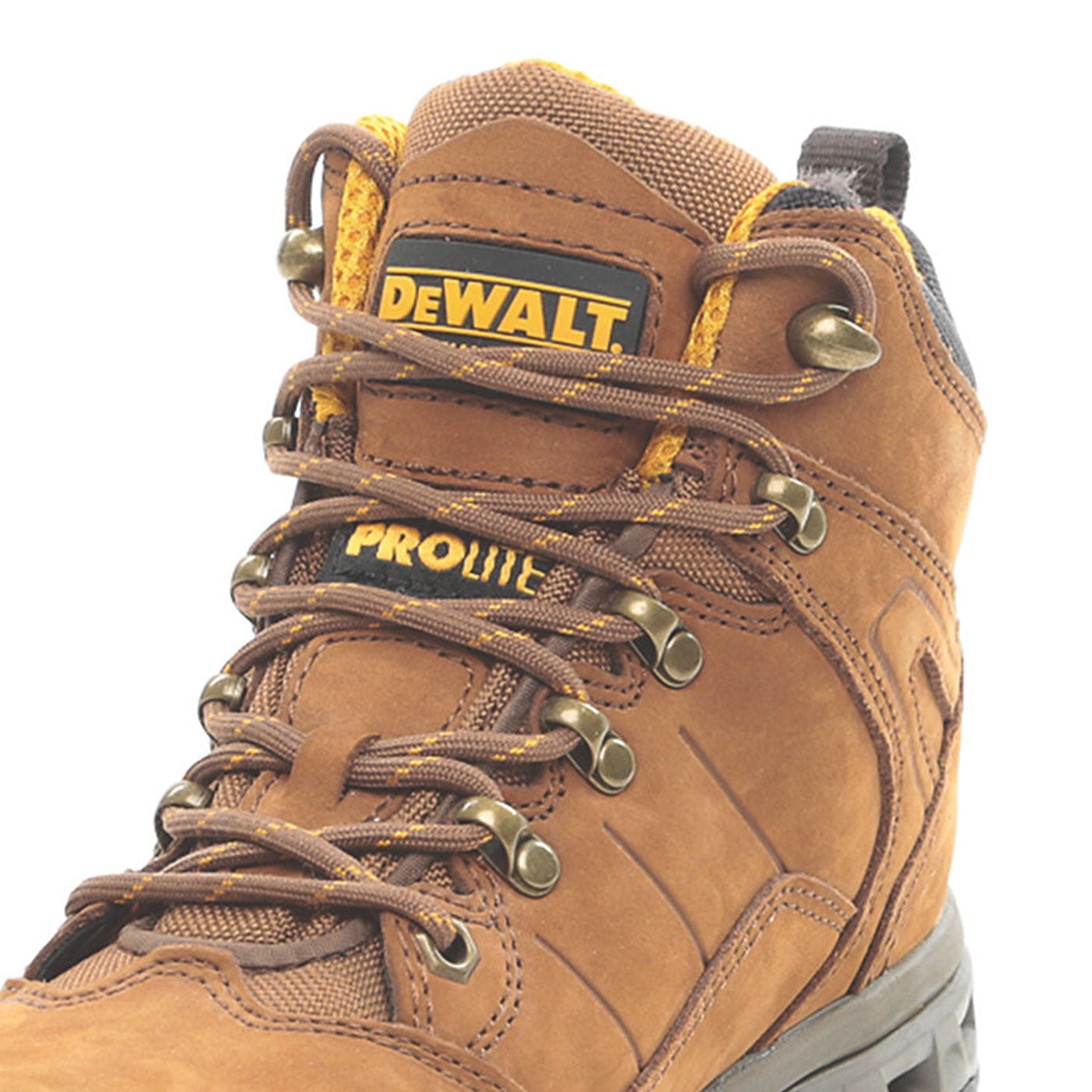 DeWalt Safety Boots Mens Wide Fit Brown Leather Work Shoes Aluminium Toe Size 9 - Image 5