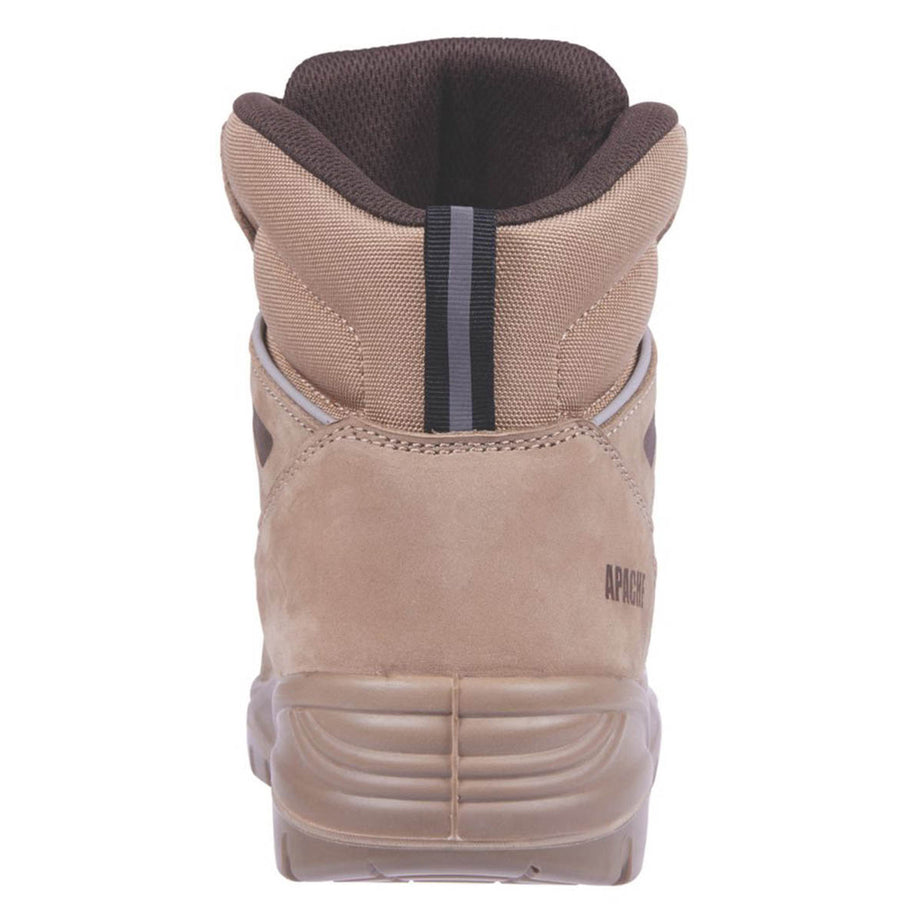 Apache Safety Boots Mens Standard Fit Stone Leather Work Shoes Steel Toe Size 7 - Image 4