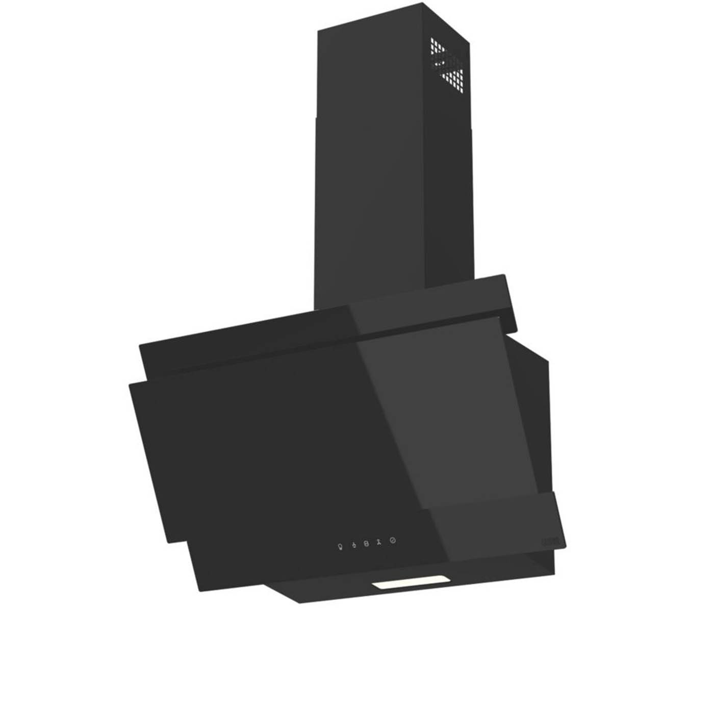 Cooke & Lewis Cooker Hood Angled Black Extracts Recirculates LED Touch 598mm - Image 5