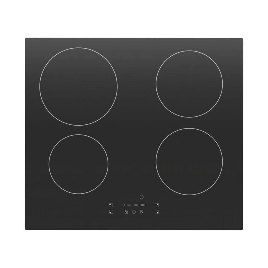 Induction Hob 4 Zone Black Touch Glass Front Control Child Safety Lock 560mm - Image 1