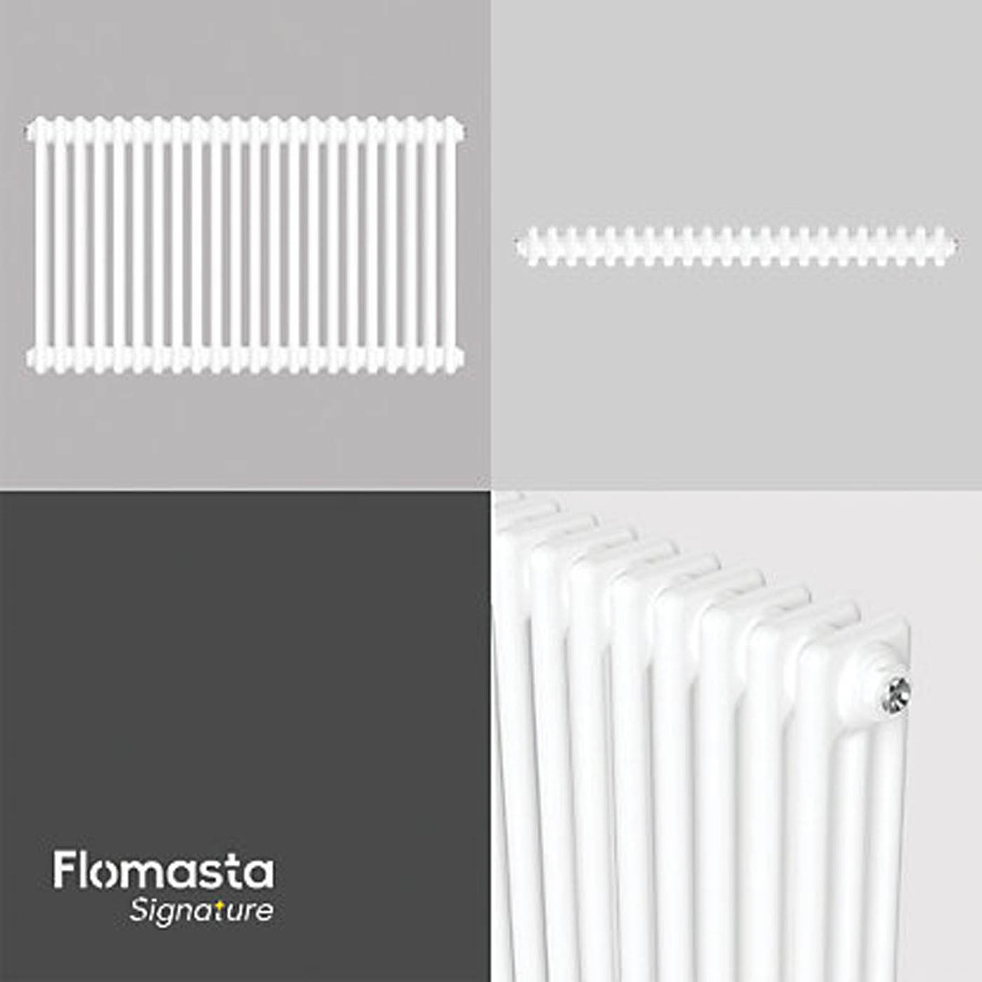 Flomasta 3 Column Radiator White Horizontal Steel Central Heating 60x101cm - Image 5