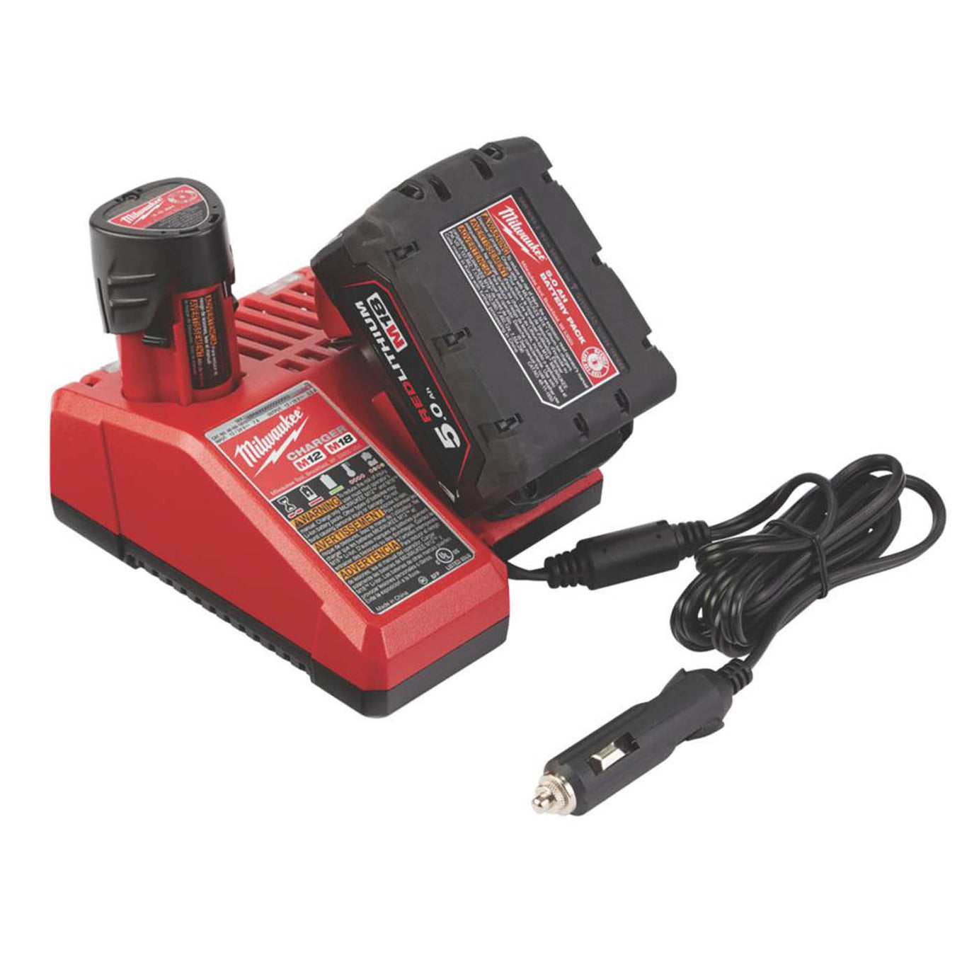 Milwaukee In-Car Charger M12-18 AC 12/18V Li-Ion RedLithium - Image 2