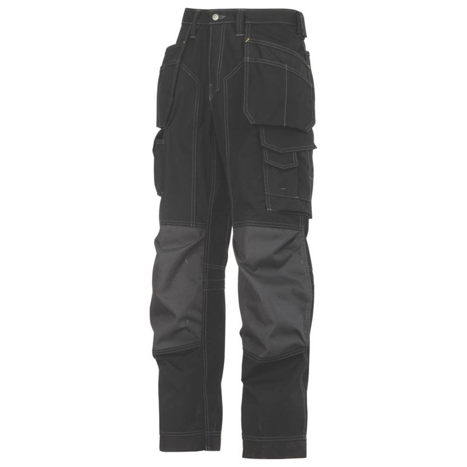 Snickers Work Trousers Mens Twisted Leg Grey Black Multi Pockets 33"W 35"L - Image 1