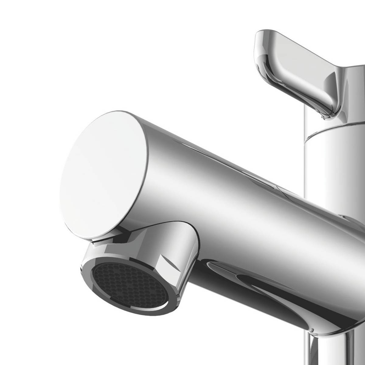 Swirl Bathroom Basin Pillar Taps Chrome Lever 1/4 Turn Operation Hot Cold Pair - Image 4