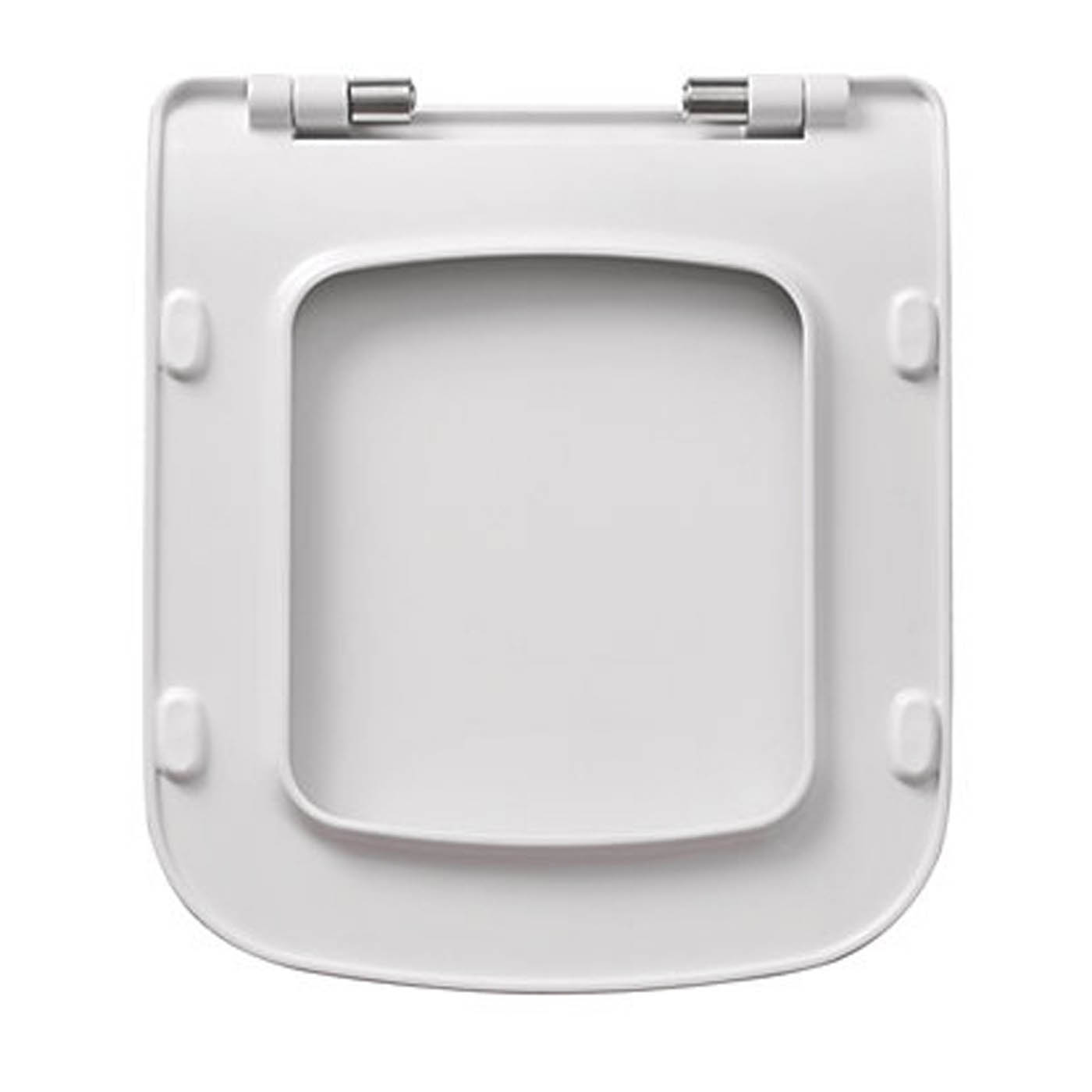 Toilet Seat Square Adjustable White Soft Close Quick Release Slim Modern - Image 5