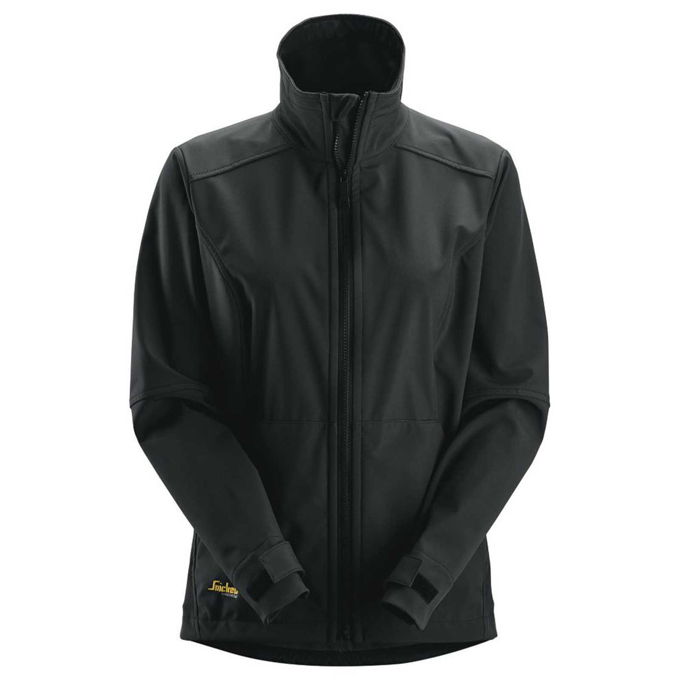 Snickers Work Softshell Jacket Womens Black Windproof Breathable Size 8-10 - Image 1