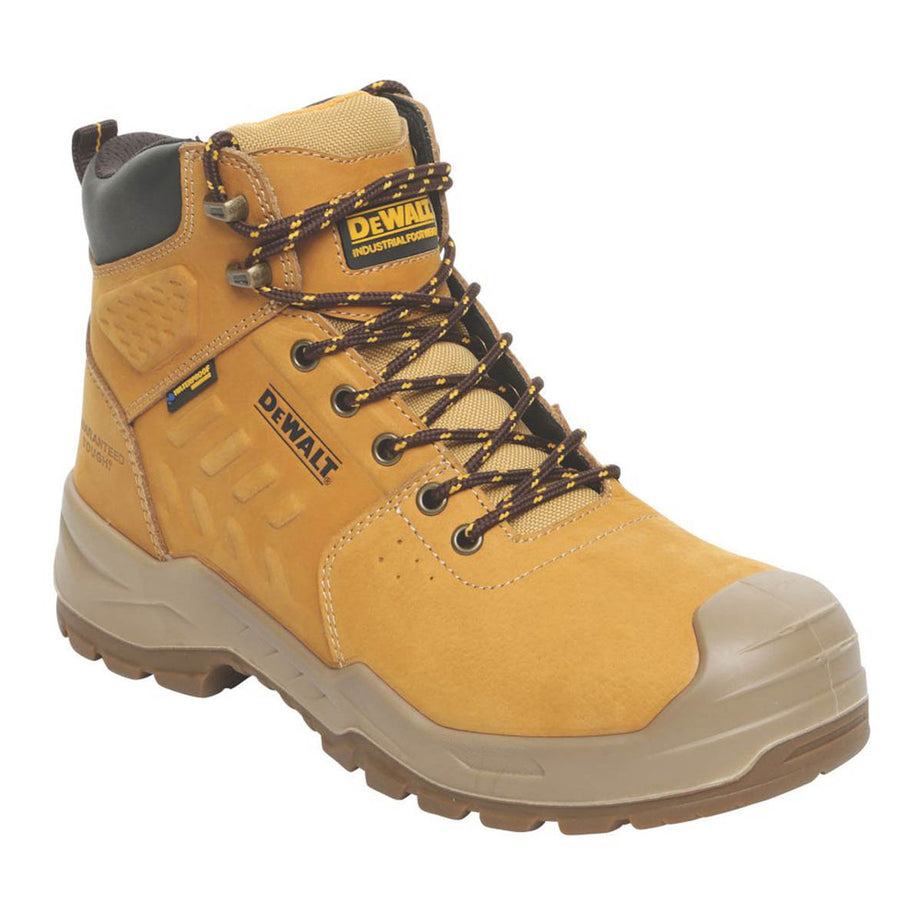 DEWALT Mens Safety Boots Mentor Honey Waterproof Steel Toe Cap Wide Fit Size 9 - Image 1