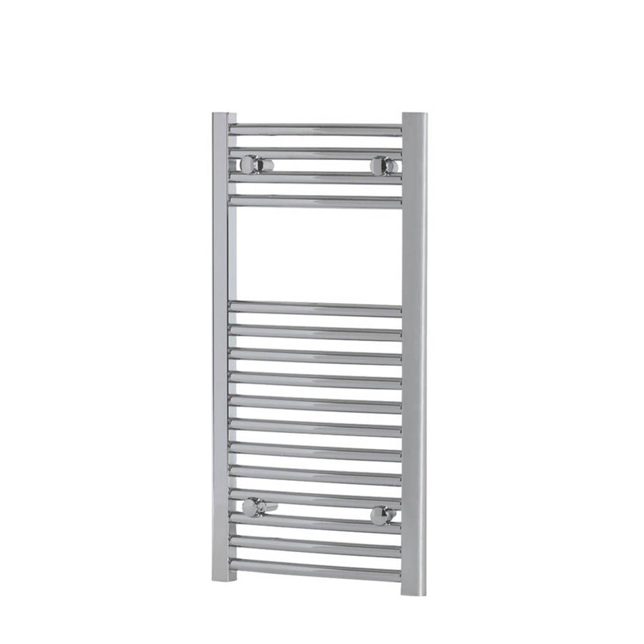 Towel Rail Radiator Curved Gloss Chrome Bathroom Warmer Ladder H80xW40cm - Image 4