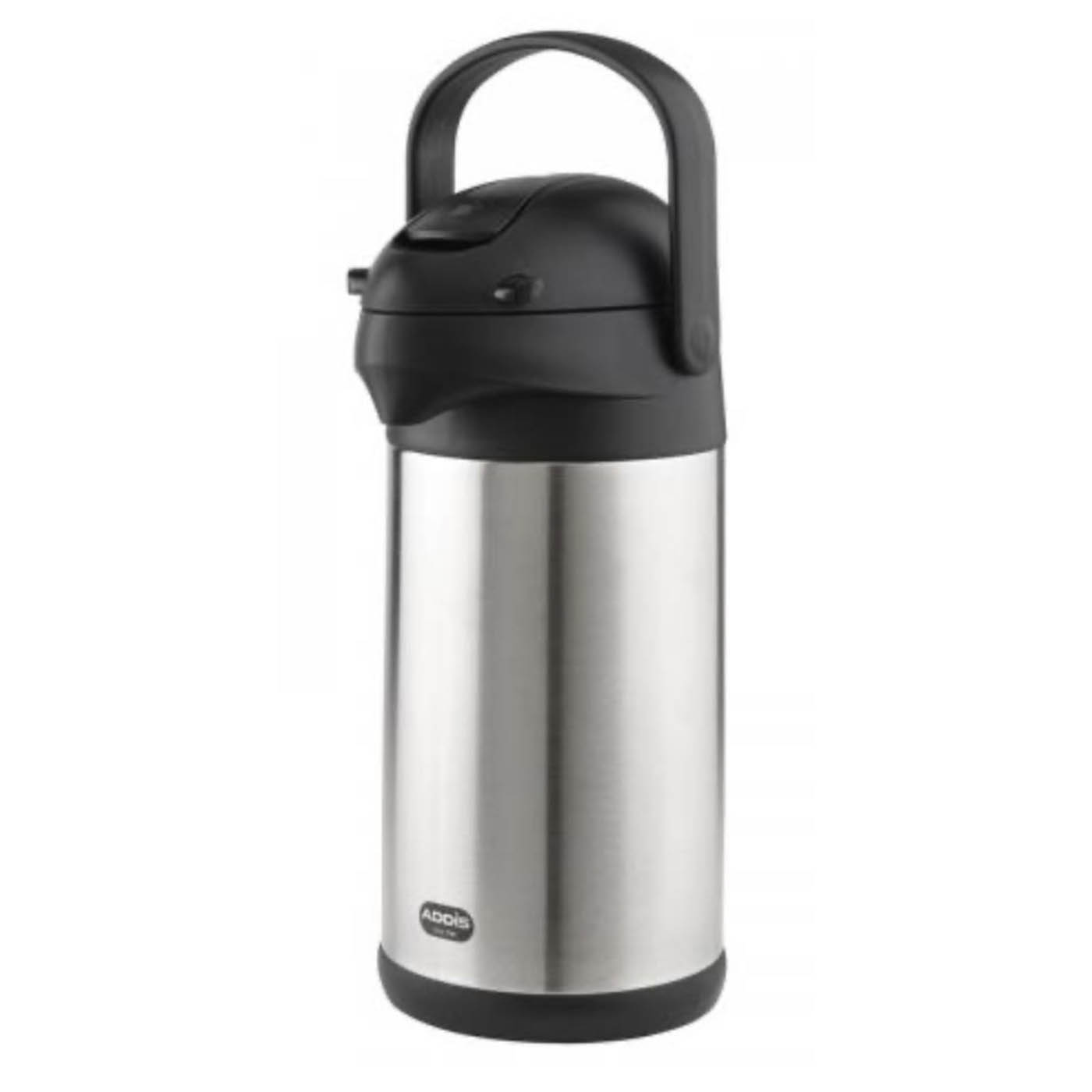 Addis Pump Pot 3L Vacuum Jug Tea Coffee 8 Hour Heat Retainer Stainless Steel - Image 1