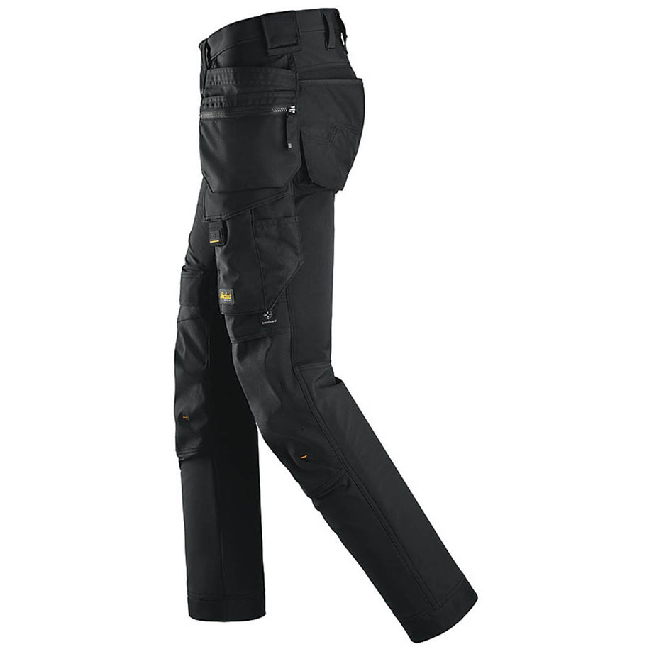 Mens Work Trousers Shell Stretch HP Black Slim Fit Pockets Windproof W33 L32 - Image 4