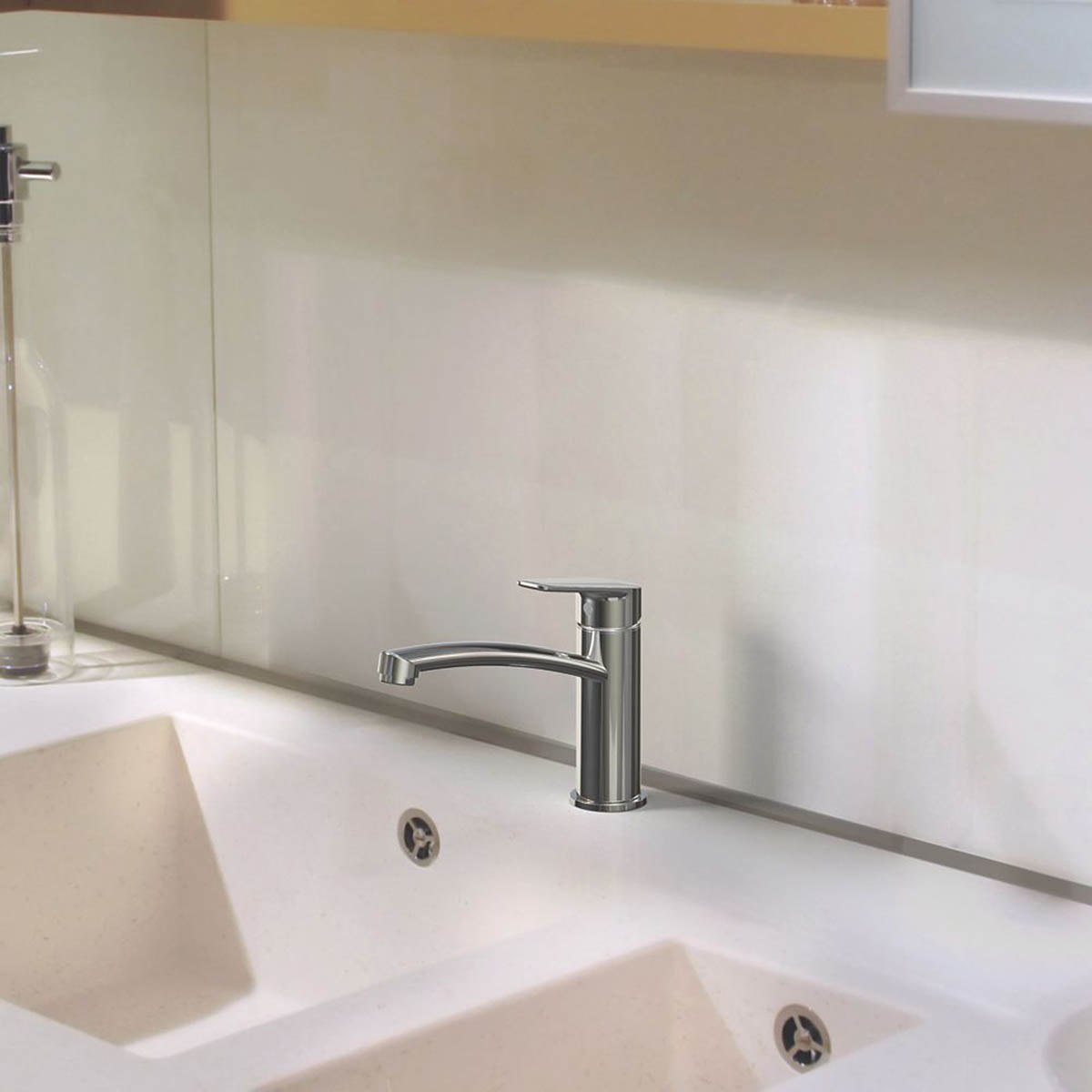 Swirl Kitchen Sink Tap Mixer Monobloc Chrome Single Lever Swivel Spout Faucet - Image 2