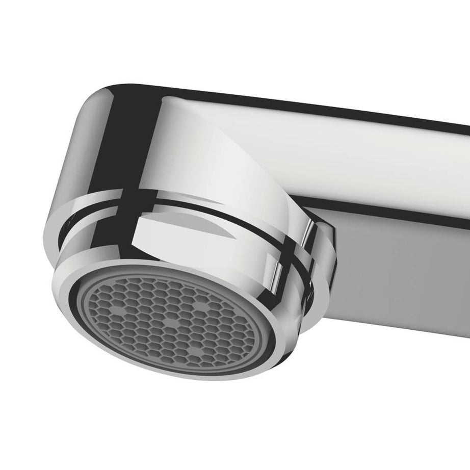 Swirl Kitchen Sink Tap Mixer Monobloc Chrome Single Lever Swivel Spout Faucet - Image 4