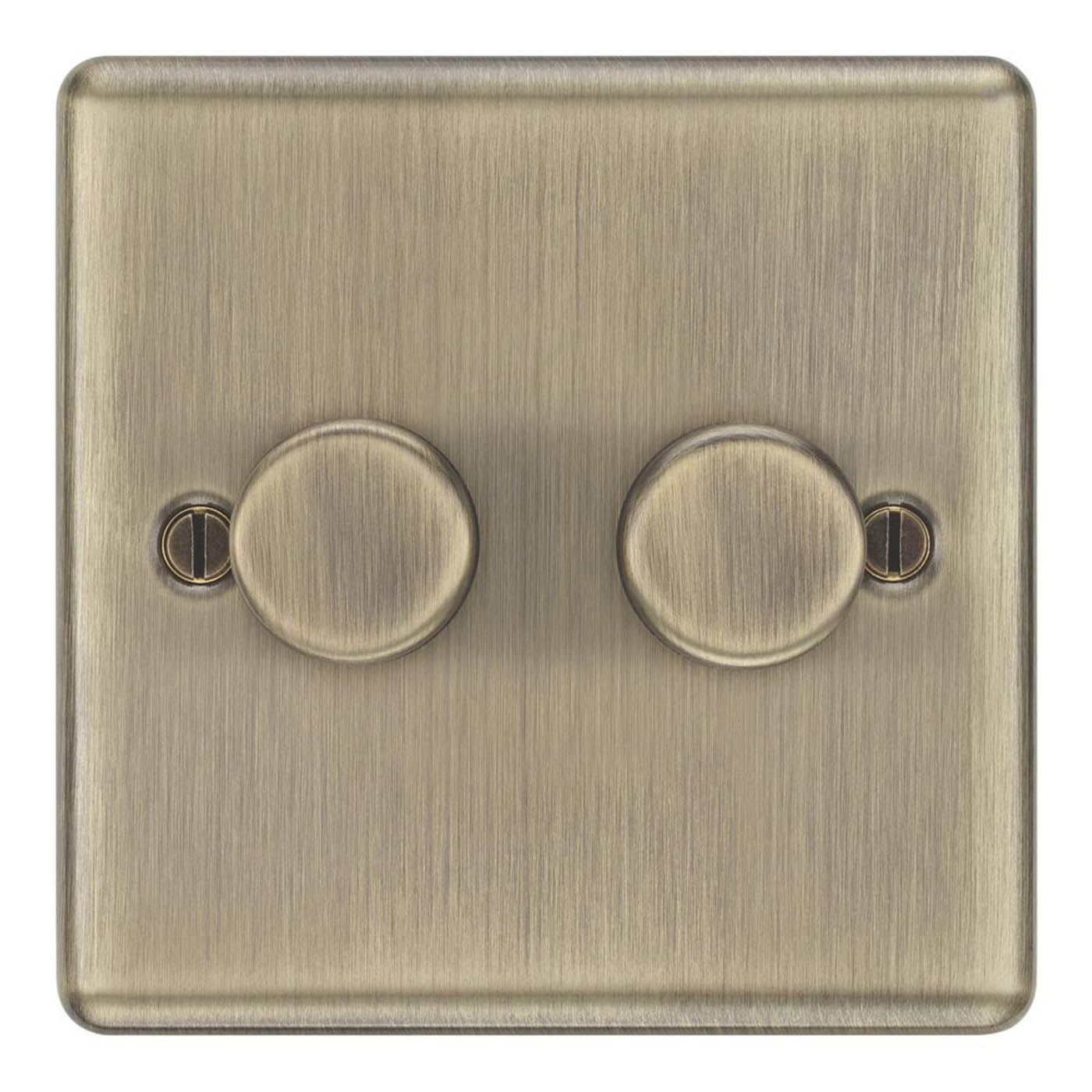LAP  2-Gang 2-Way LED Dimmer Switch  Antique Brass with Colour-Matched Inserts - Image 2