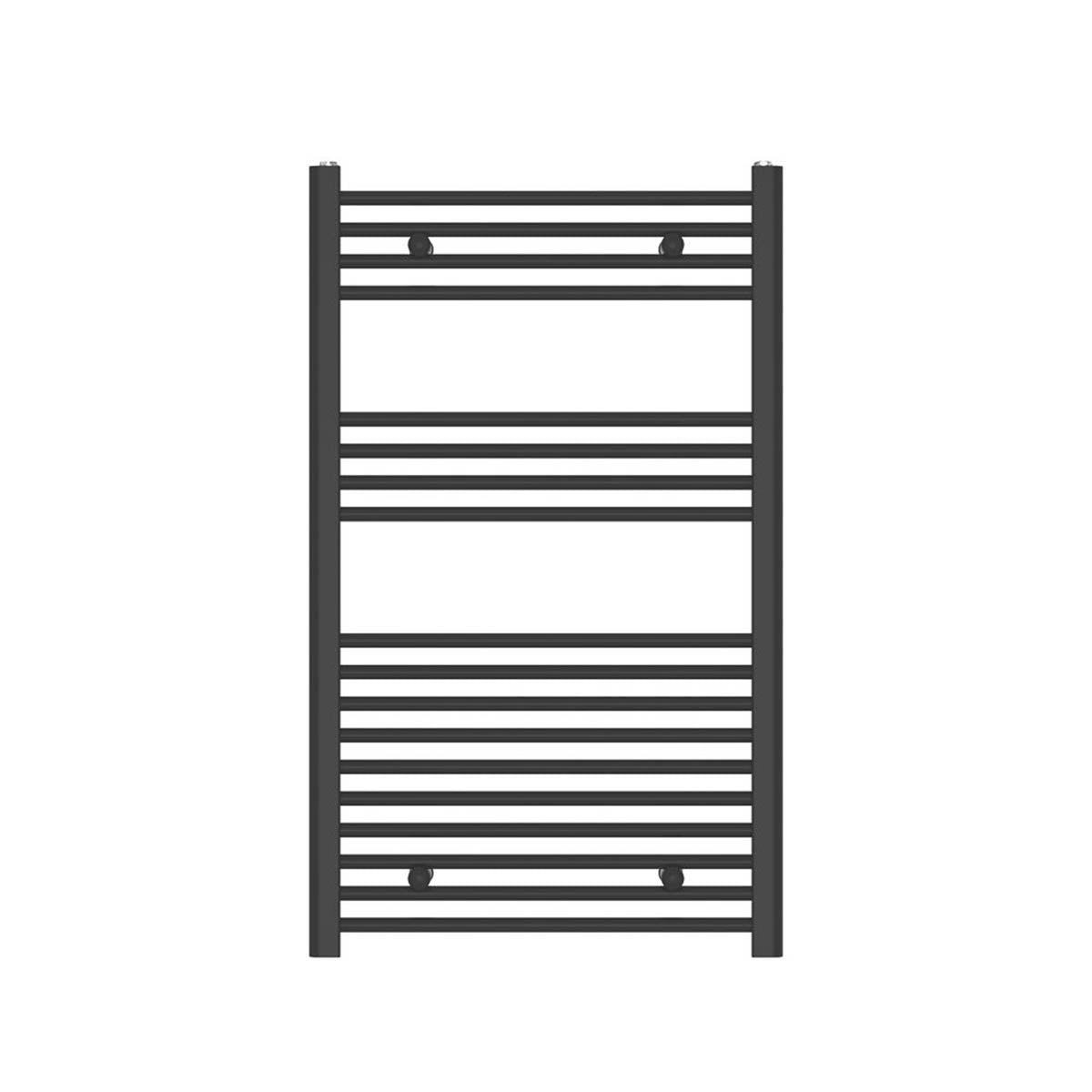 Towel Radiator Rail Black Steel Flat Bathroom Ladder Warmer 516W H1000xW600mm - Image 2