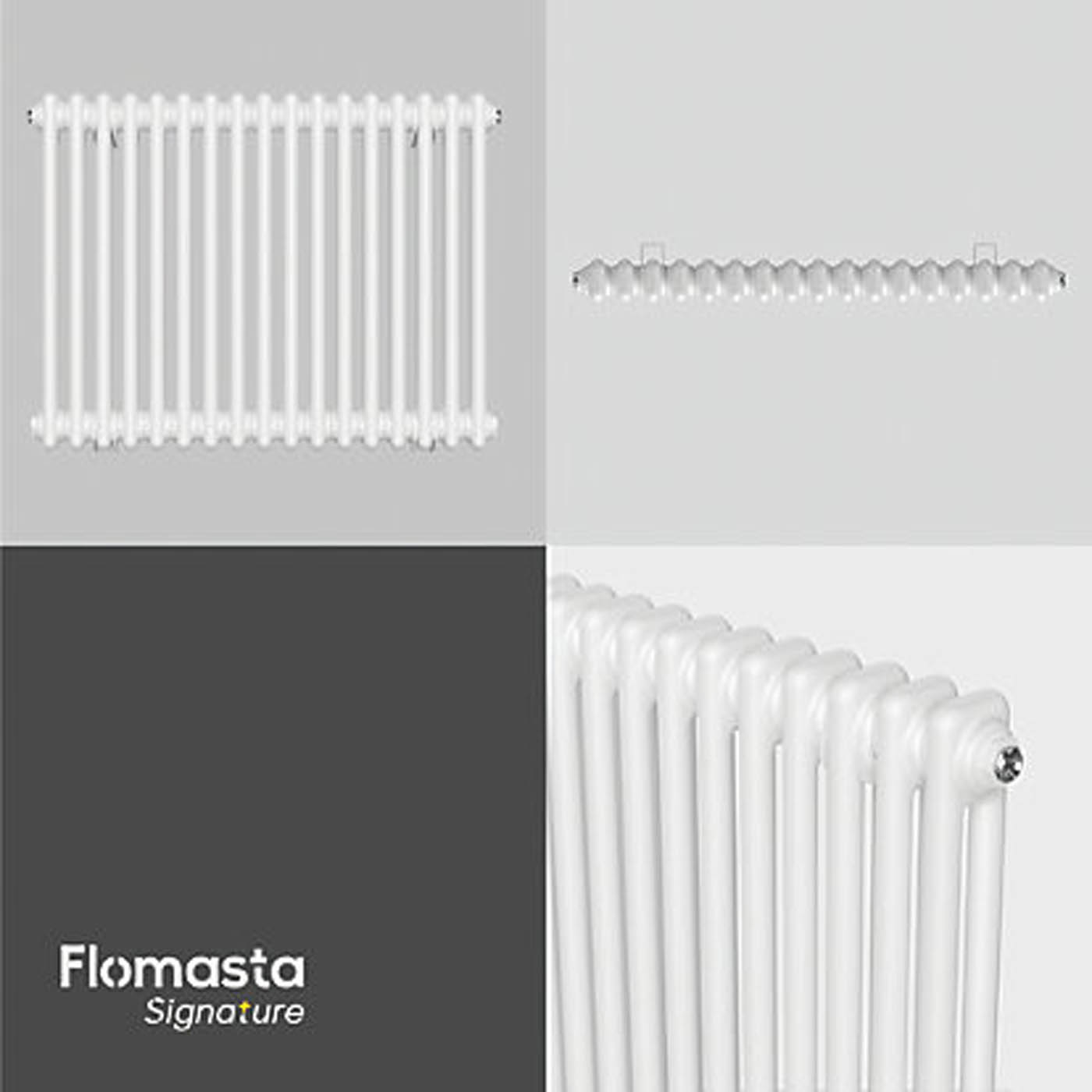 Flomasta 2 Column Radiator White Steel Horizontal Central Heating 60x78.5cm - Image 5