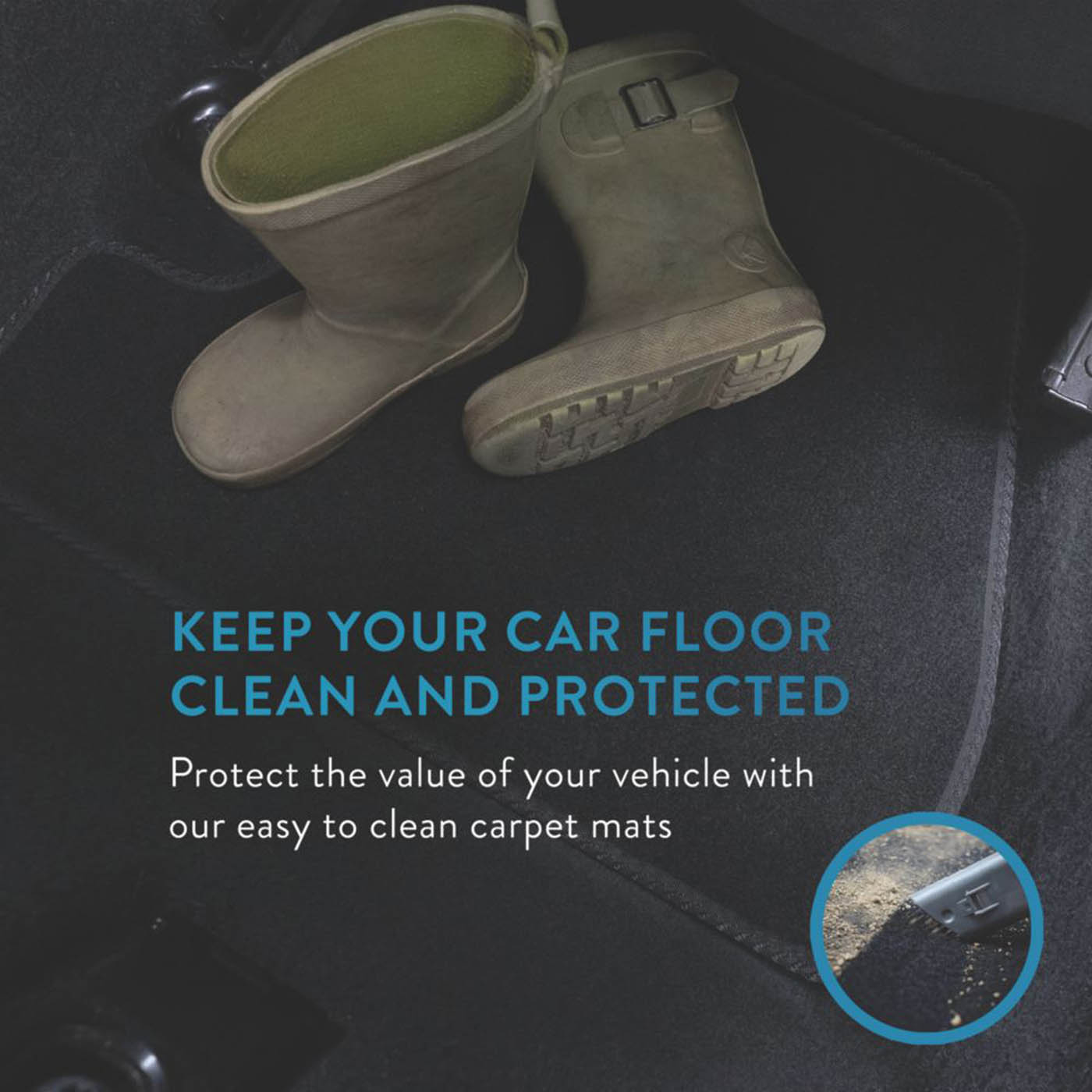 Car Mat Co. Floor Mats Set Kia Sportage 2022 on Carpet Rubber 4 Piece Black - Image 5