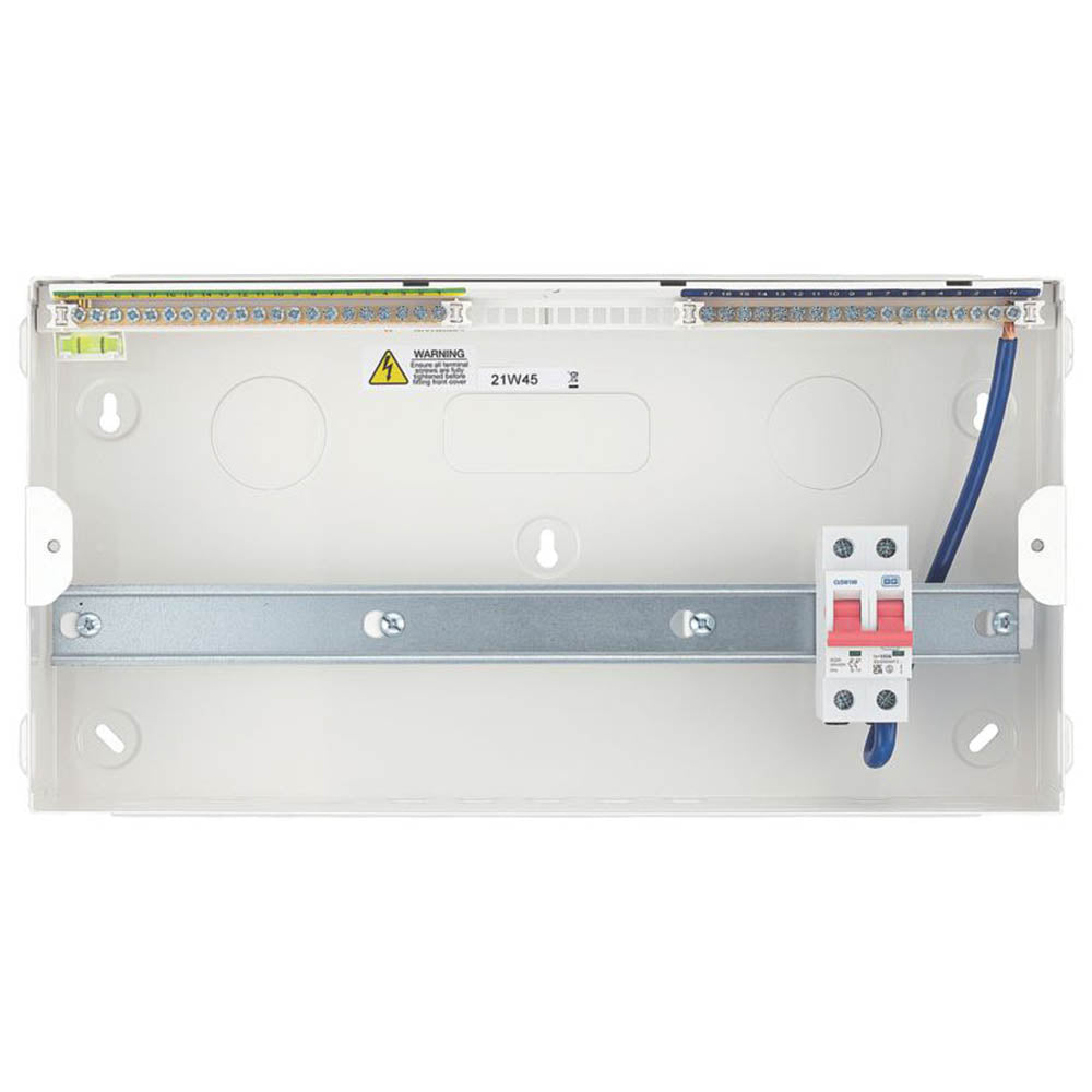 British General Consumer Unit Main Switch 230V 19 Module 17 Way 100A IP2XC Steel - Image 3