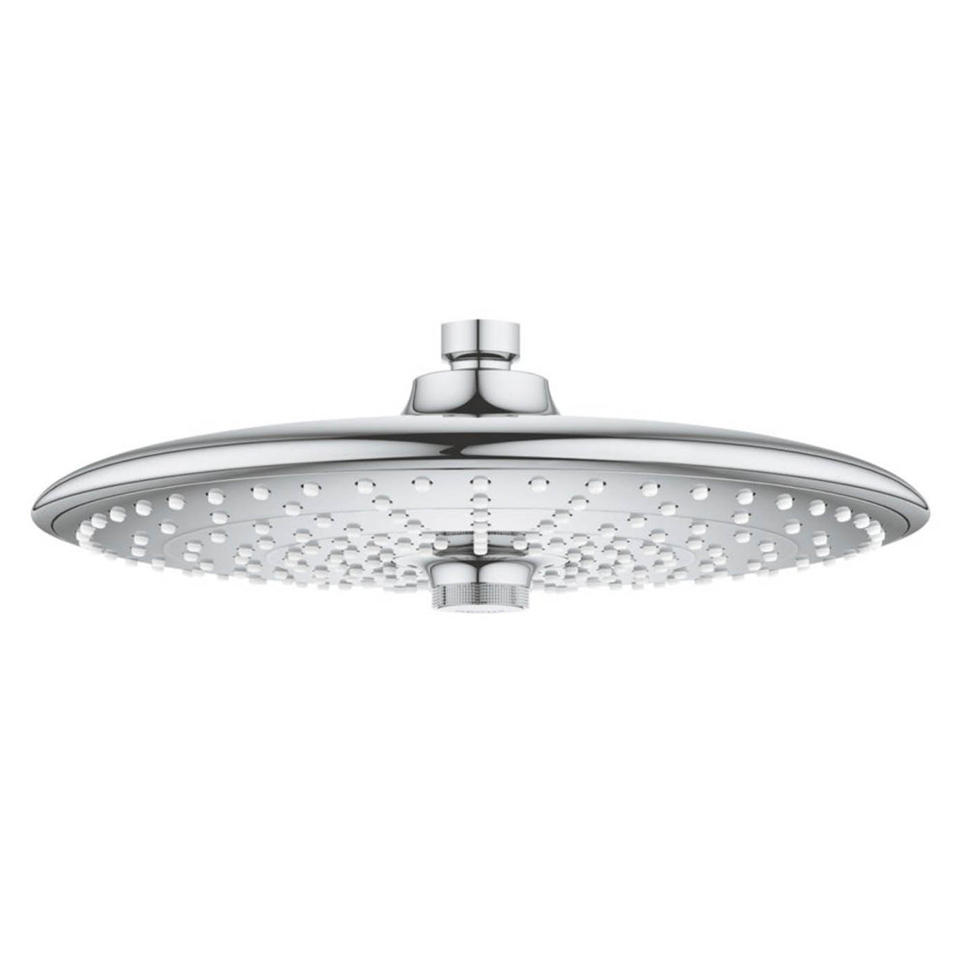 Grohe Shower Head Chrome 260mm Adjustable Round 3 Spray Patterns Contemporary - Image 1