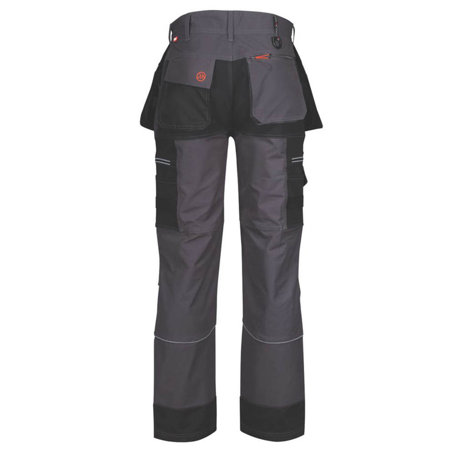 Regatta Work Trousers Mans Classic Fit Grey Black Stretch Multi Pocket 33W 29L - Image 2