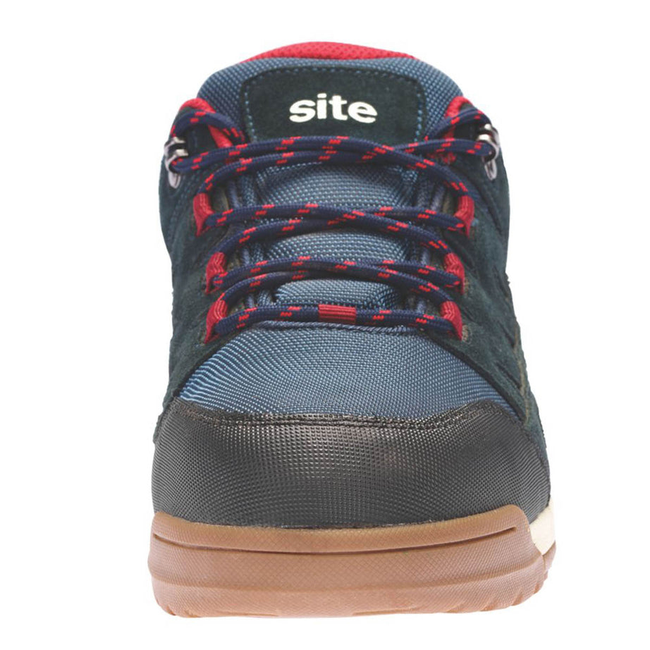 Site Safety Trainers Mens Standard Fit Blue Red Work Boots Steel Toe Size 9 - Image 2