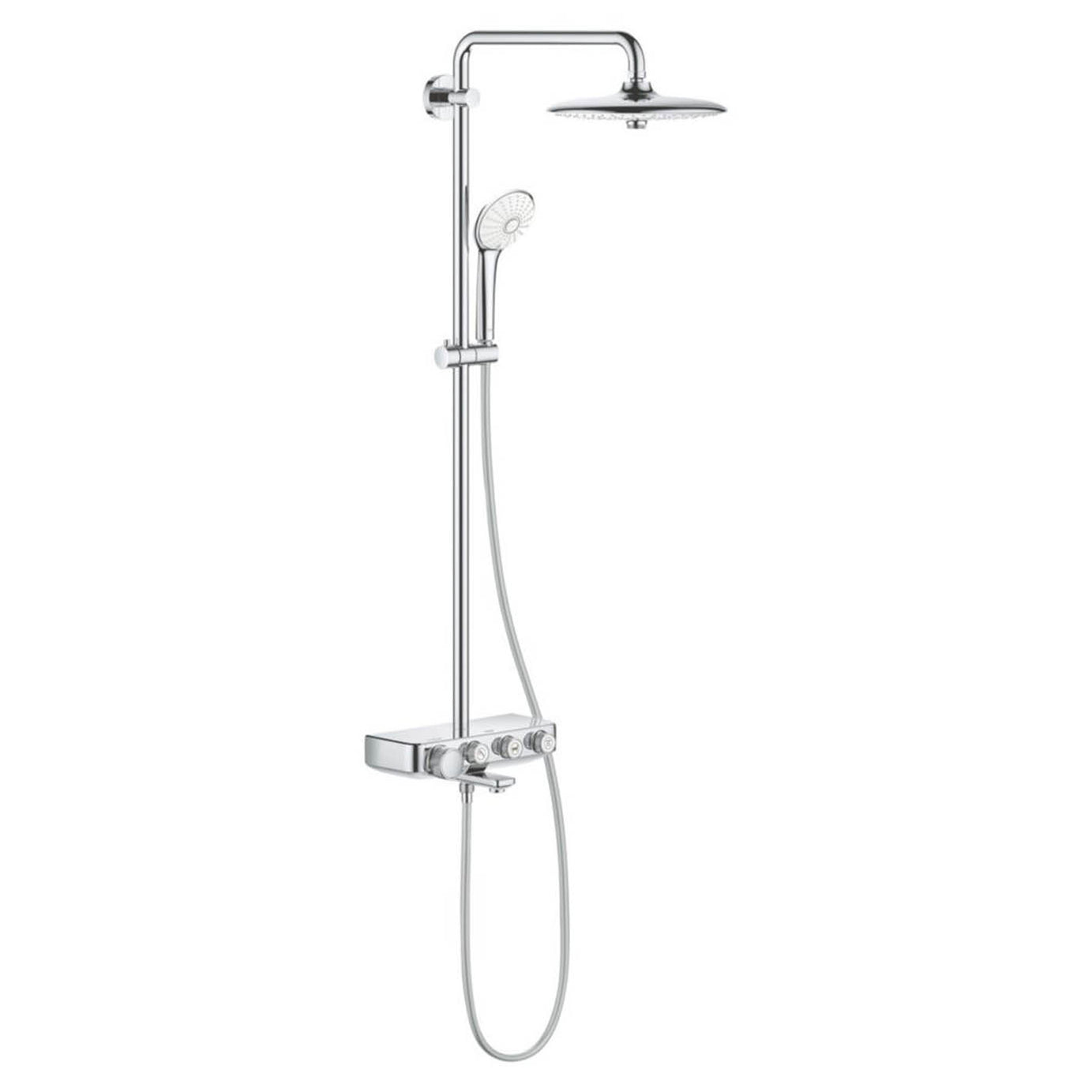 Grohe Thermostatic Shower System With Bath Filler 3-Spray Pattern Twin Head - Image 1