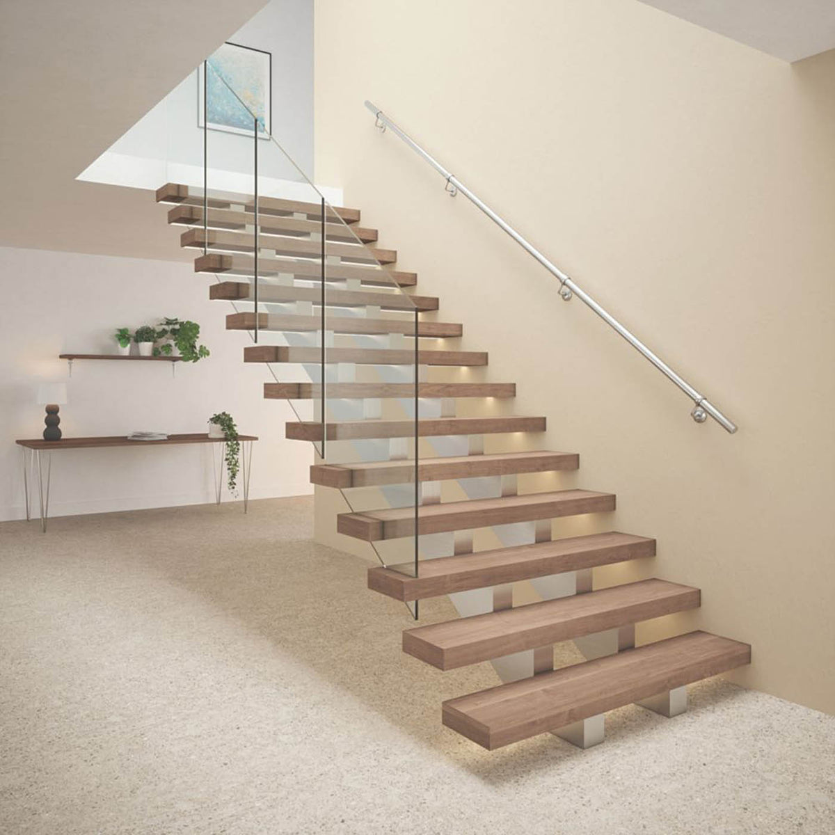 Rothley Steel Handrail Kit Brushed Silver Mould Resistant Durable 3600mm - Image 4