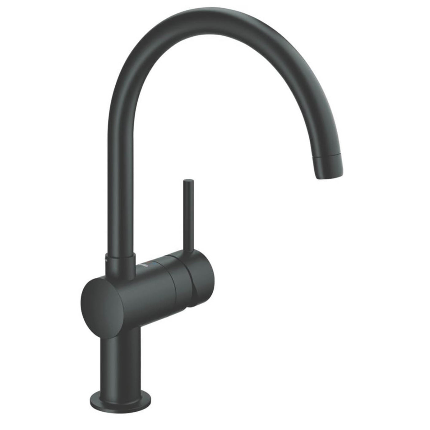 Grohe Kitchen Sink Tap Mono Mixer Matt Black Single Lever Swivel Spout Faucet - Image 1