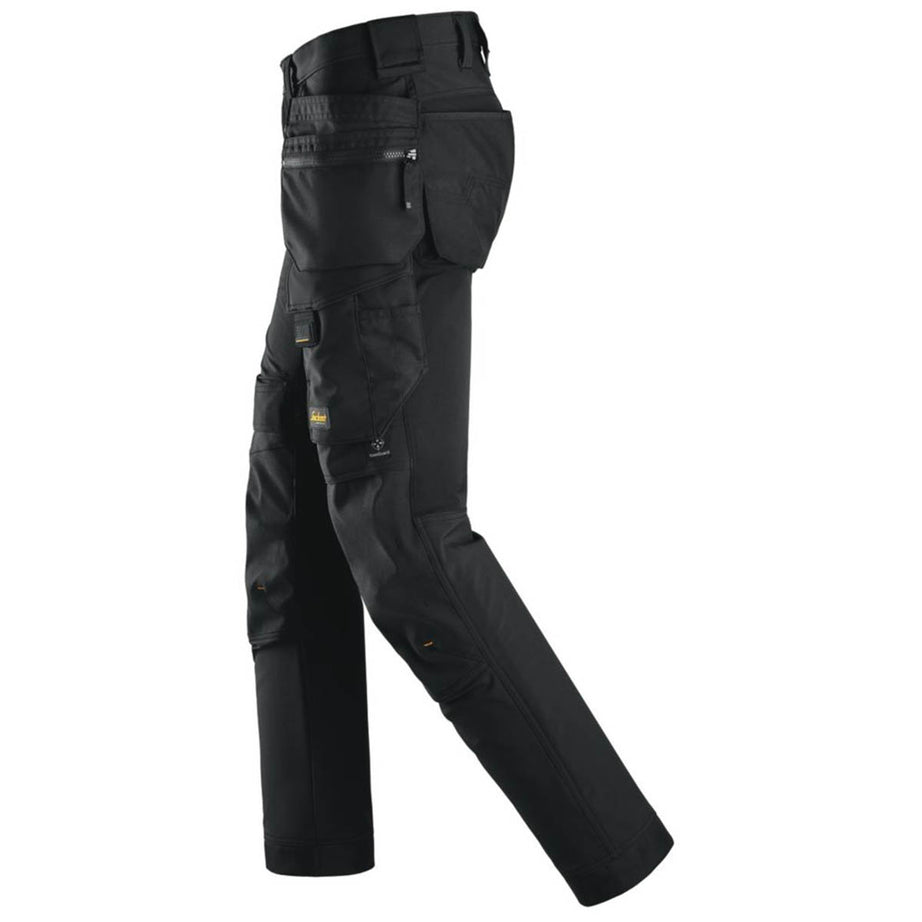 Snickers Mens Work Trousers Shell Stretch Black Slim Fit Pockets 35" W 30" L - Image 4