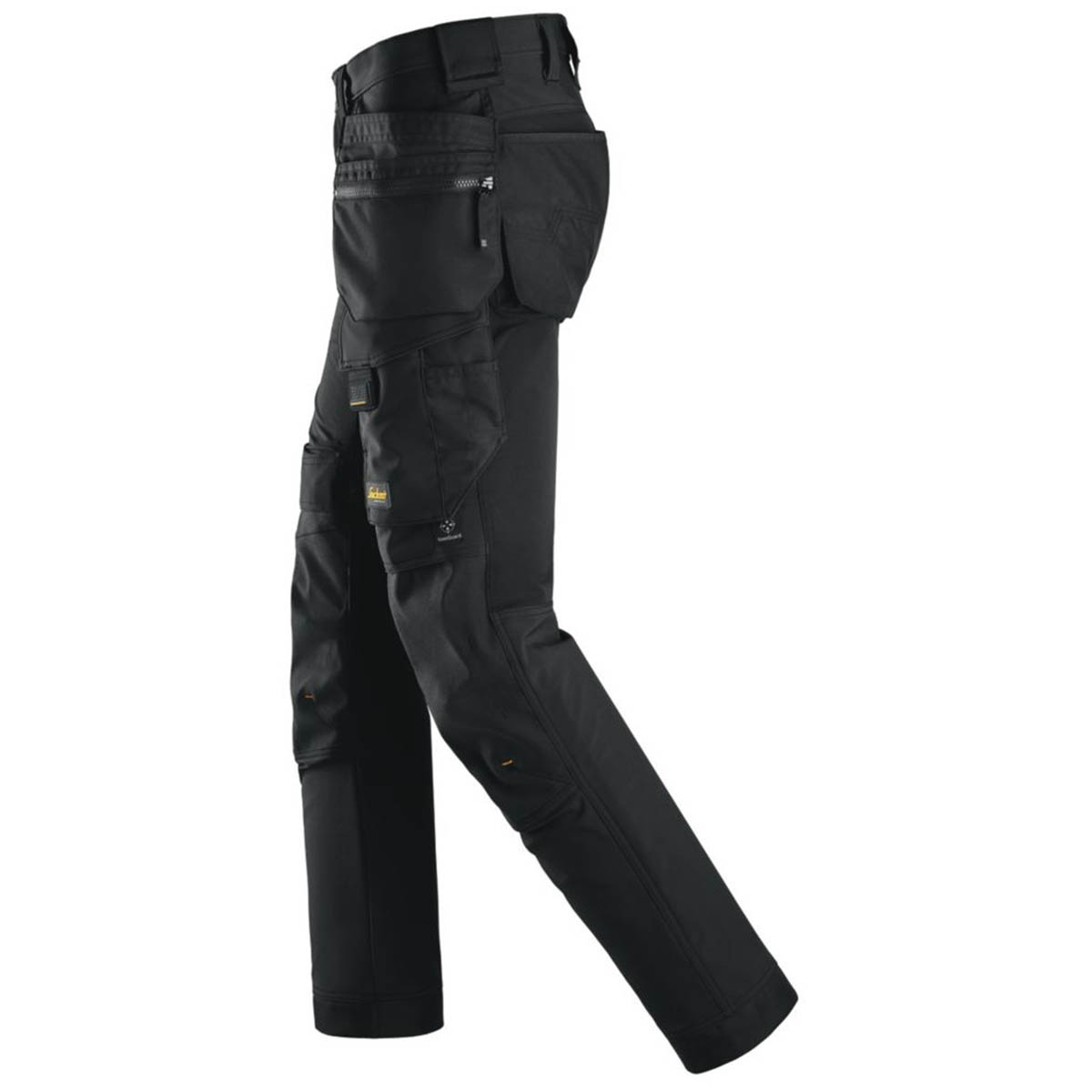 Snickers Mens Work Trousers Shell Stretch Black Slim Fit Pockets 35" W 30" L - Image 4