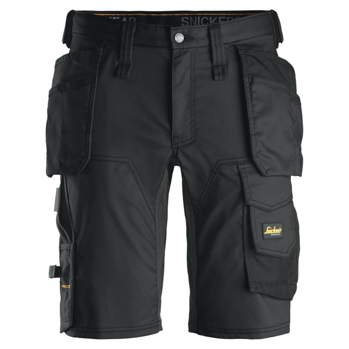 Snickers Work Shorts Mens Black Stretch Multi Pockets Cargo Breathable 31"W - Image 1