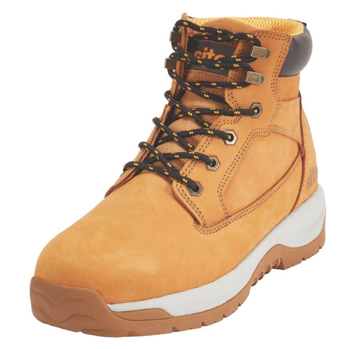 Site Safety Boots Mens Standard Fit Brown Leather Work Shoes Steel Toe Size 13 - Image 1