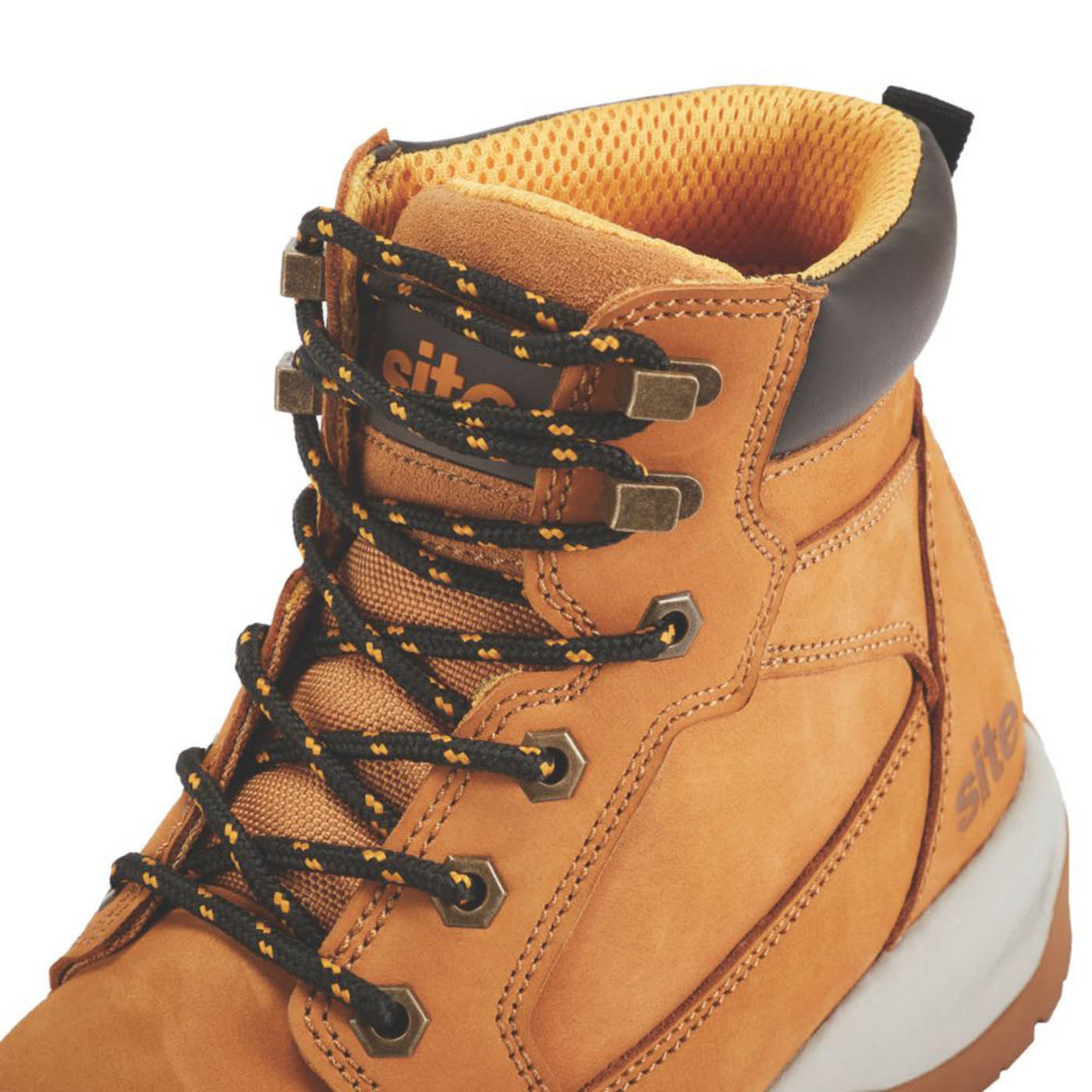 Site Safety Boots Mens Standard Fit Brown Leather Work Shoes Steel Toe Size 13 - Image 5