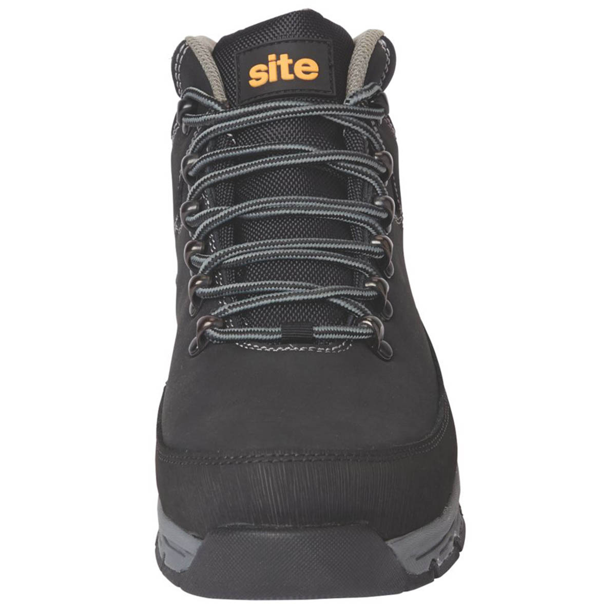 Site Safety Boots Unisex Standard Fit Black Leather Work Shoes Steel Toe Size 8 - Image 3