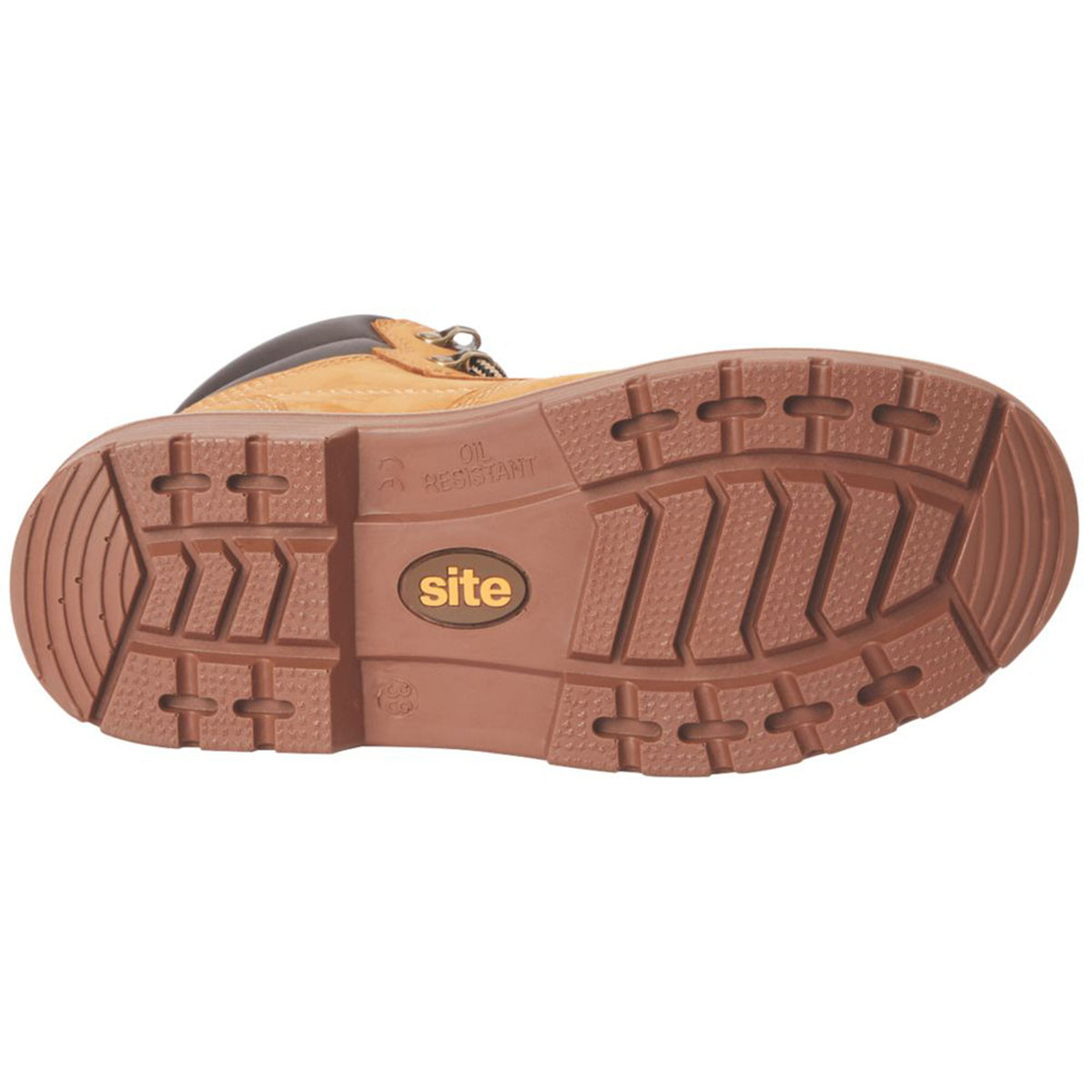 Site Womens Safety Boots Wide Fit Honey Leather Work Shoes Steel Toe Size 5 - Image 3