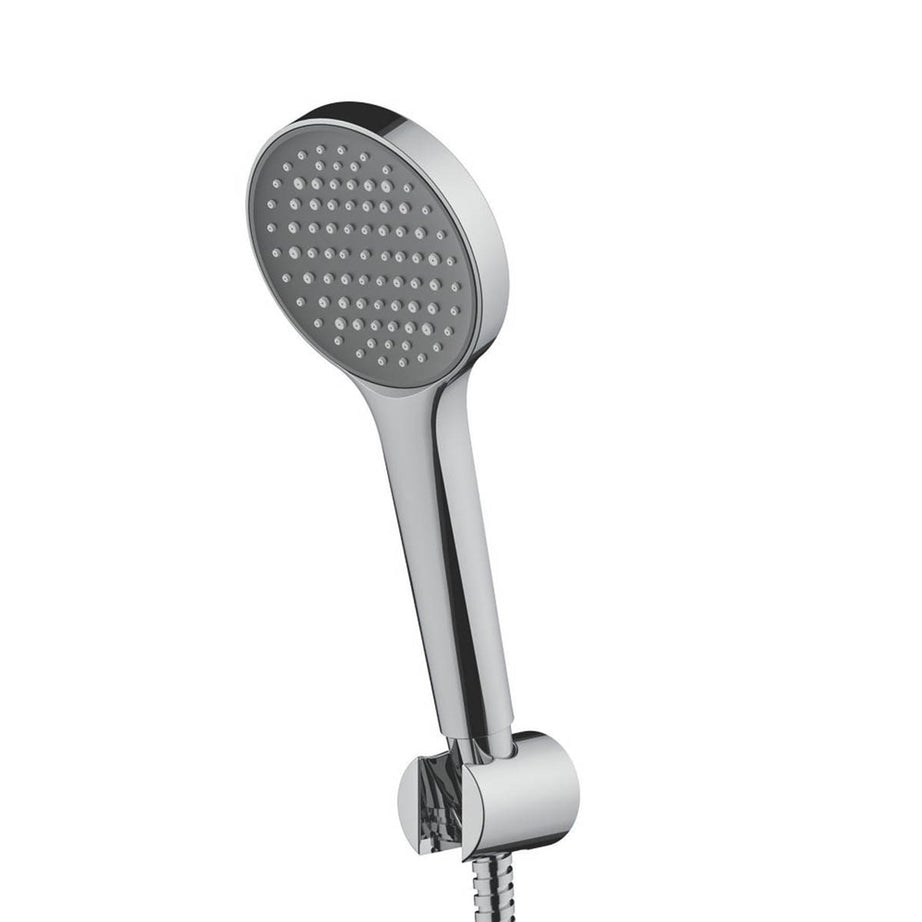 Swirl Thermostatic Mixer Shower Kit Exposed Chrome Single Spray Pattern Modern - Image 2