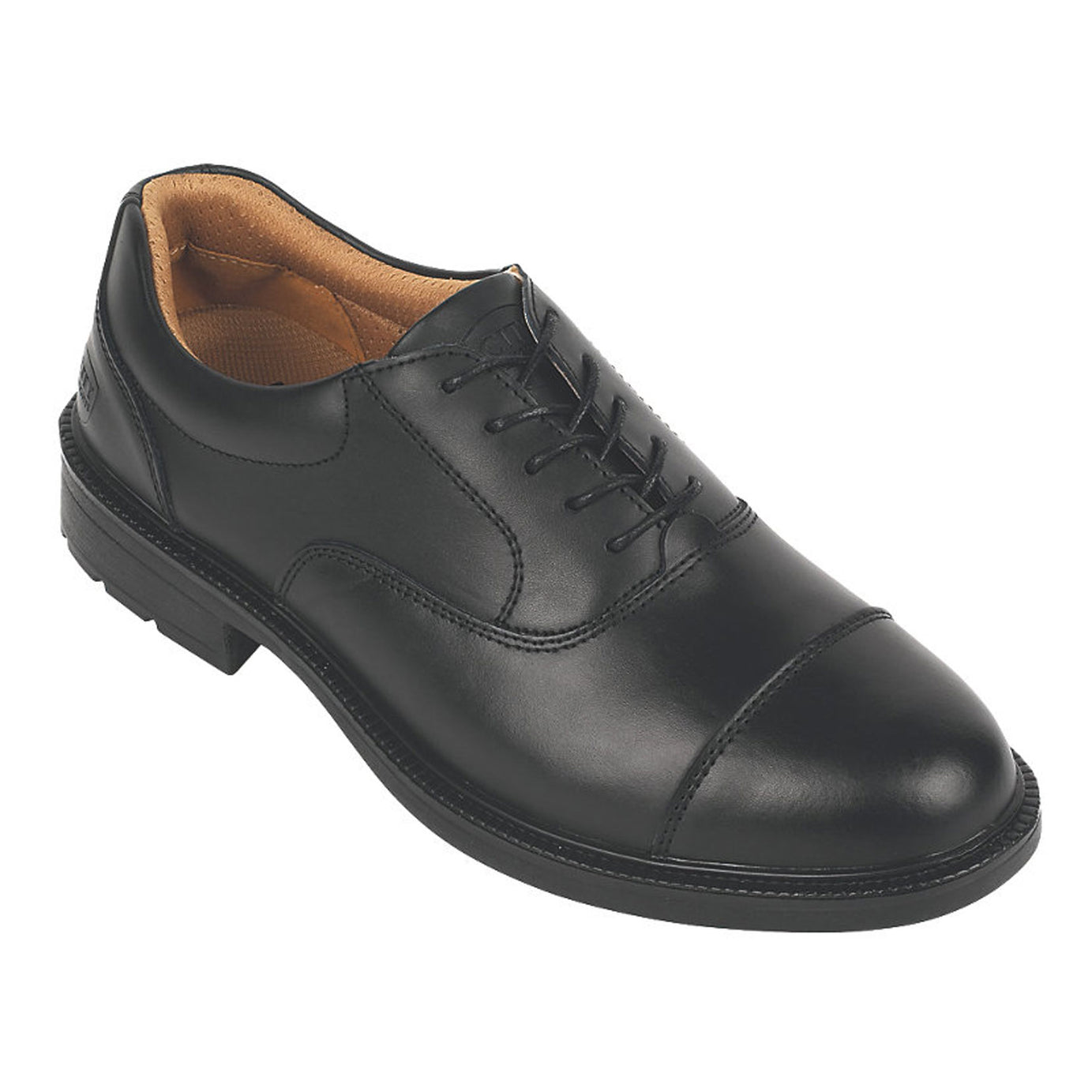 City Knights Safety Shoes Wide Fit Black Leather Steel Toe Lightweight Size 8 - Image 2