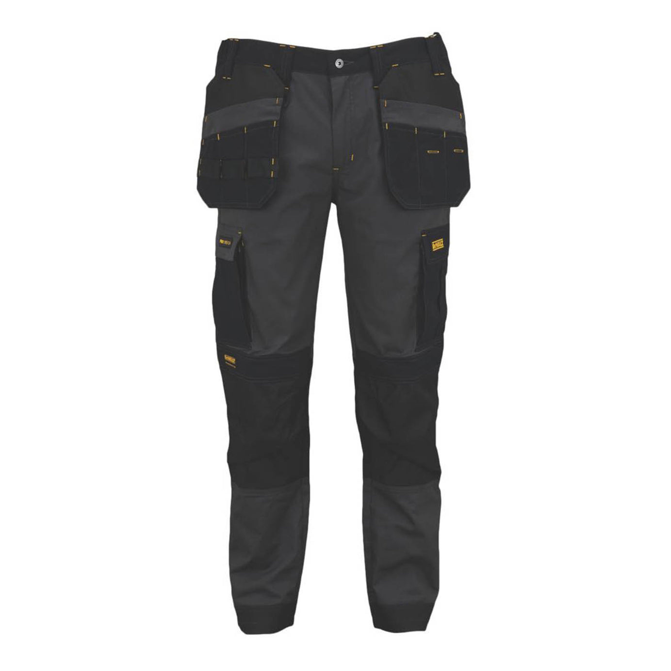 DeWalt Work Trousers Mens Slim Fit Black Breathable Multi Pockets Cargo 32W 29L - Image 1