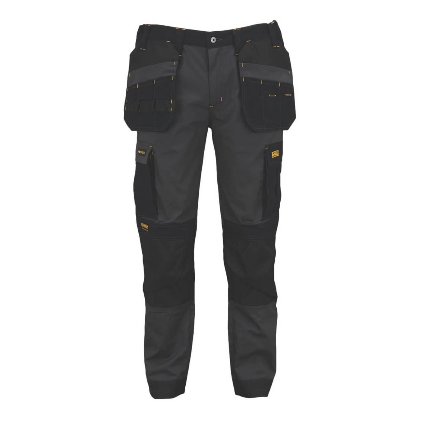 DeWalt Work Trousers Mens Slim Fit Black Breathable Multi Pockets Cargo 32W 29L - Image 1